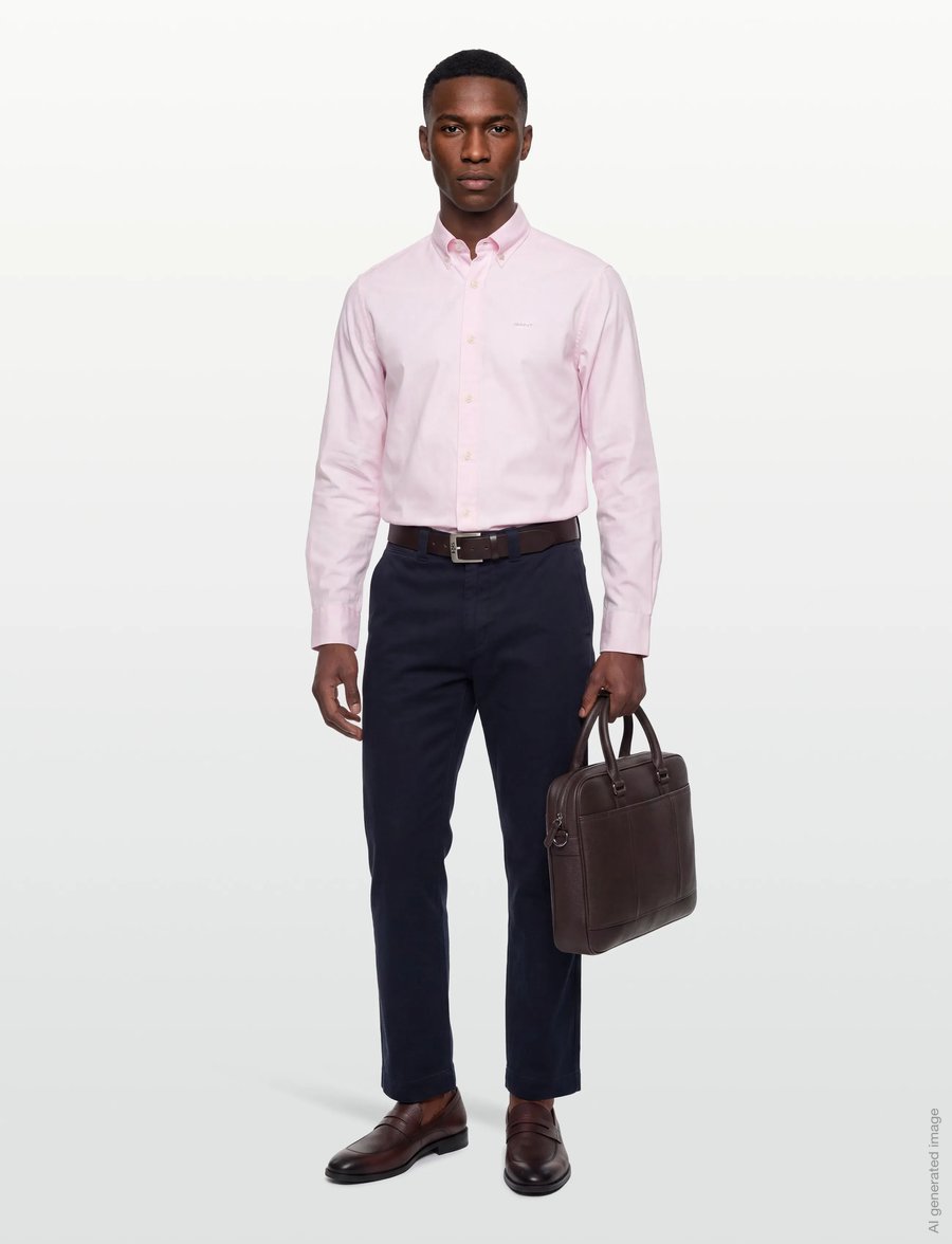 Gant - REG PINPOINT OXFORD SHIRT - oxford skjorter - light pink - 0