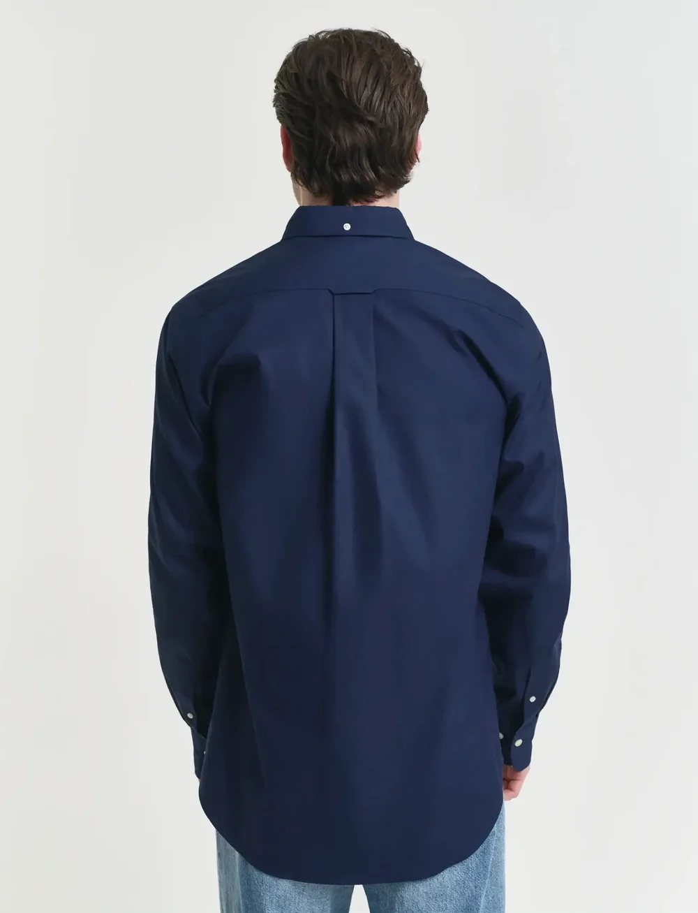 GANT - REG PINPOINT OXFORD SHIRT - basic skjortor - marine - 3