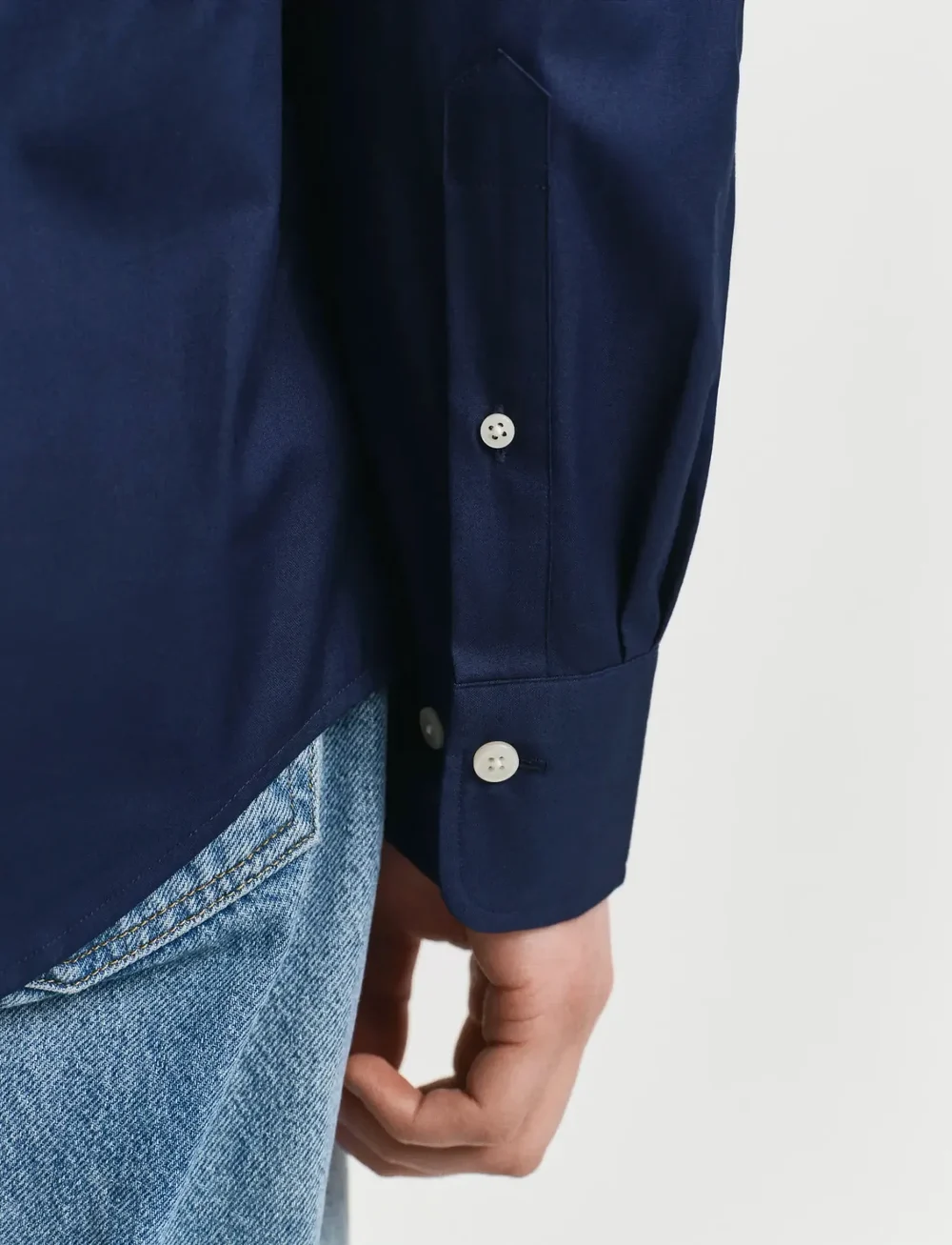 GANT - REG PINPOINT OXFORD SHIRT - basic skjortor - marine - 4