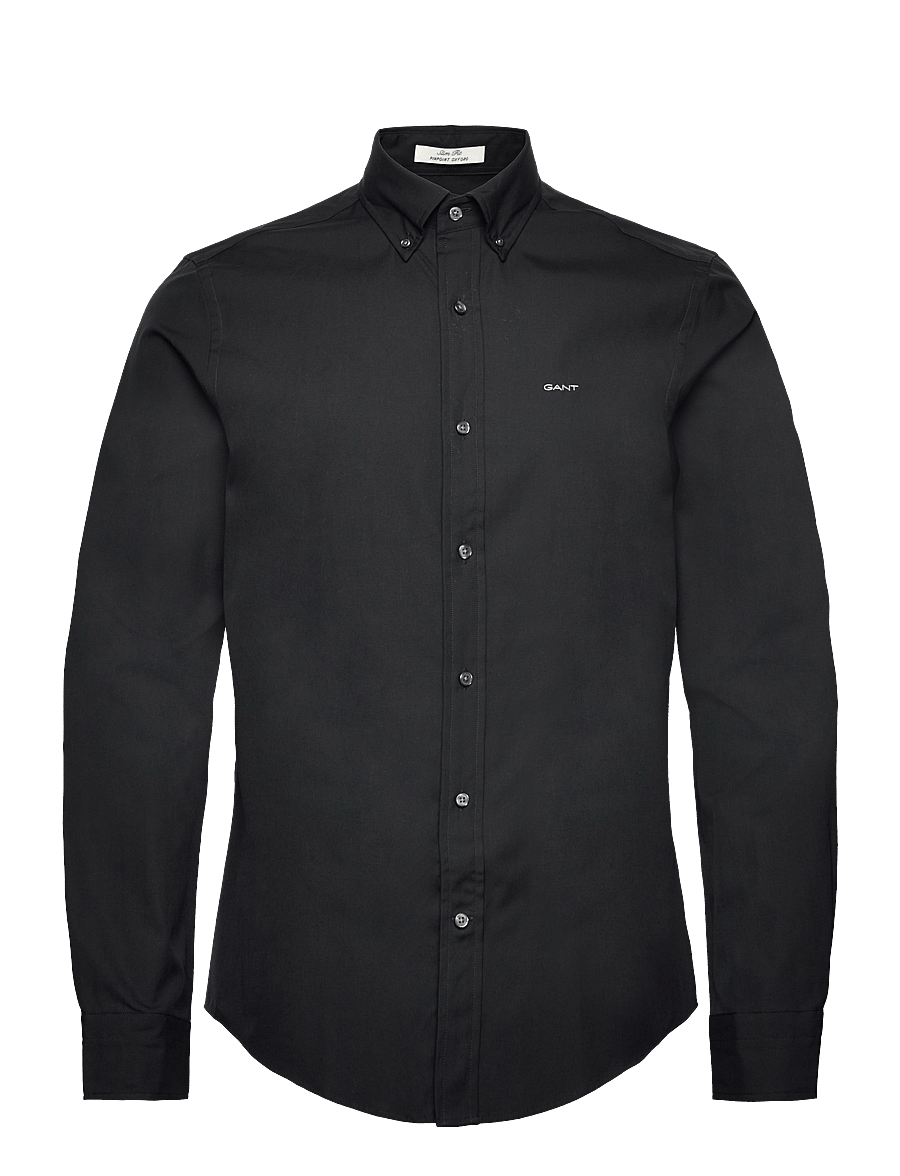 Gant - SLIM PINPOINT OXFORD SHIRT - chemises oxford - black - 1