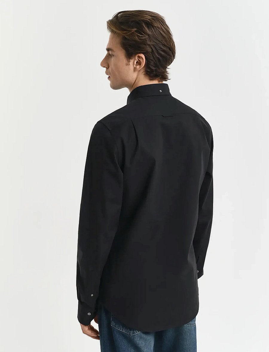 Gant - SLIM PINPOINT OXFORD SHIRT - chemises oxford - black - 3