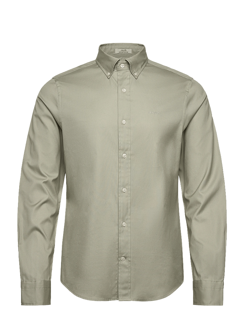GANT - SLIM PINPOINT OXFORD SHIRT - basic-hemden - faded sage - 0