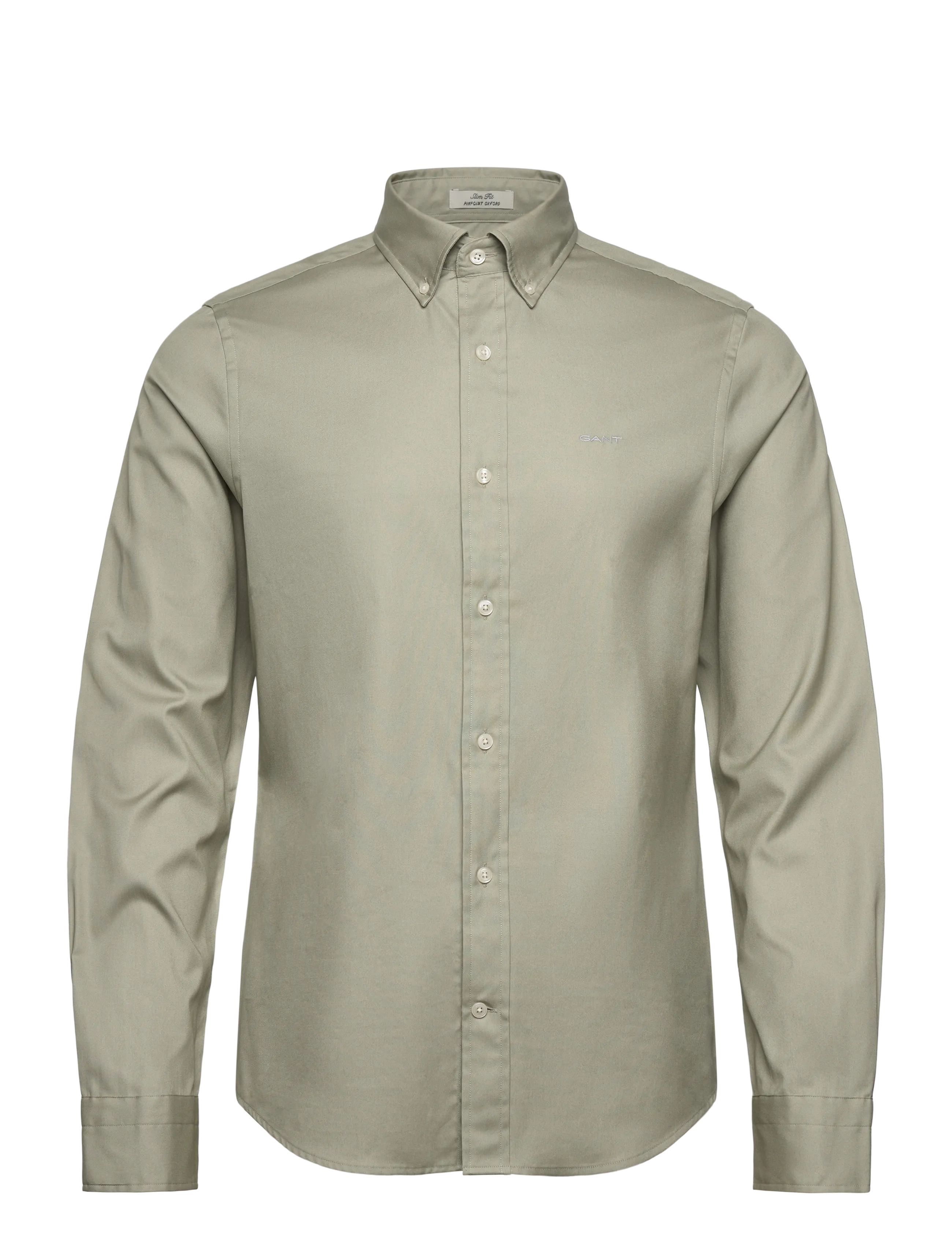 Gant SLIM PINPOINT OXFORD SHIRT - Skjorter - FADED SAGE / green