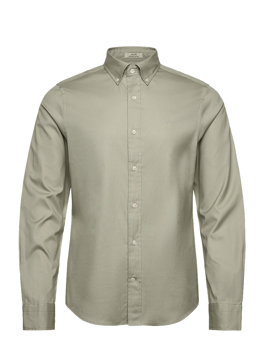 Gant - SLIM PINPOINT OXFORD SHIRT - oxford skjorter - faded sage - 0
