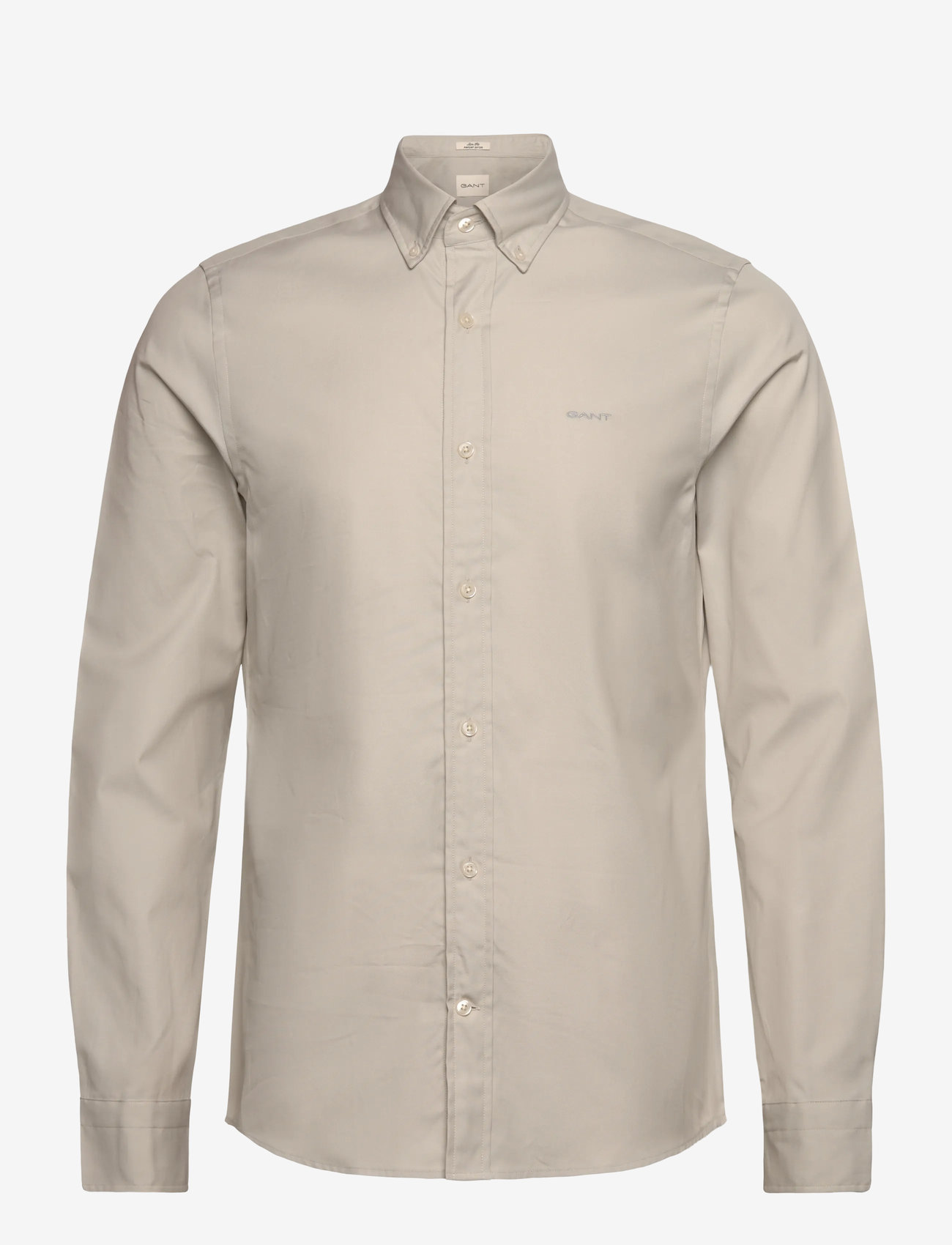 GANT - SLIM PINPOINT OXFORD SHIRT - oxfordi särgid - greige - 0