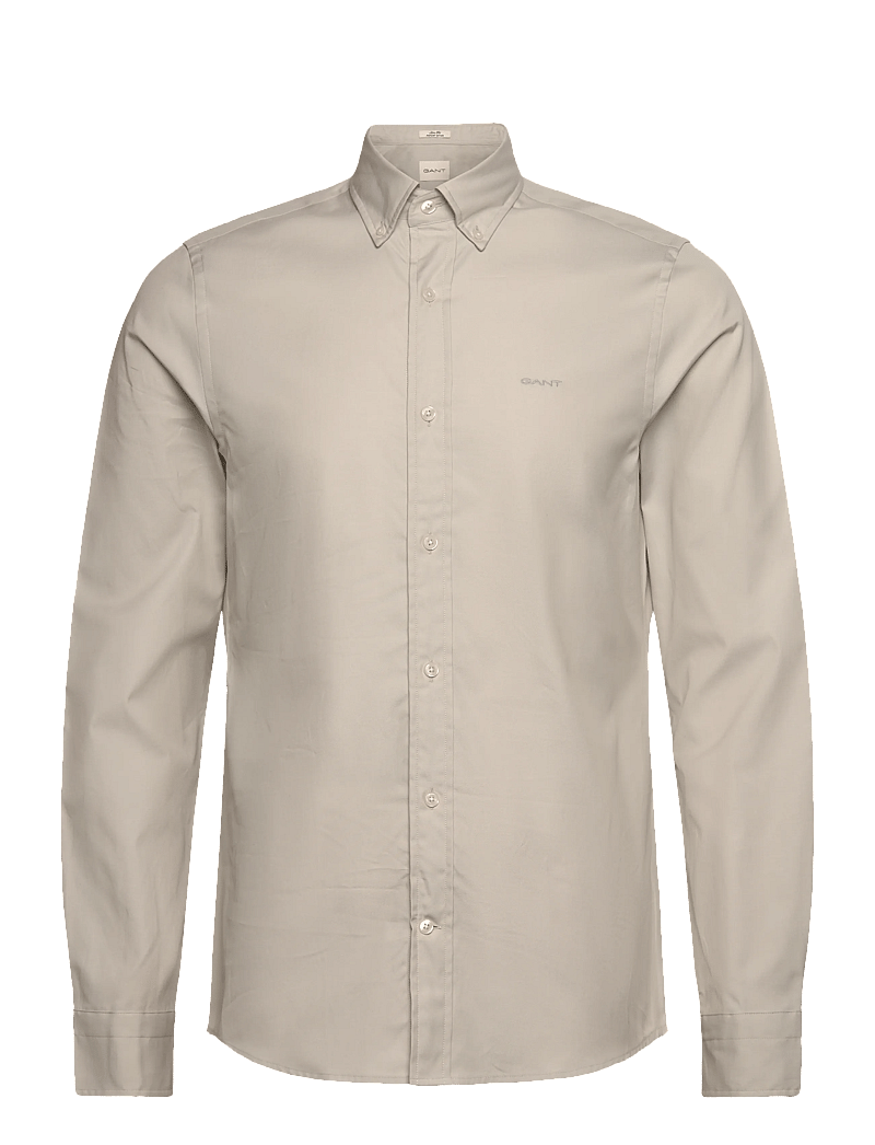 GANT - SLIM PINPOINT OXFORD SHIRT - oxfordi särgid - greige - 0