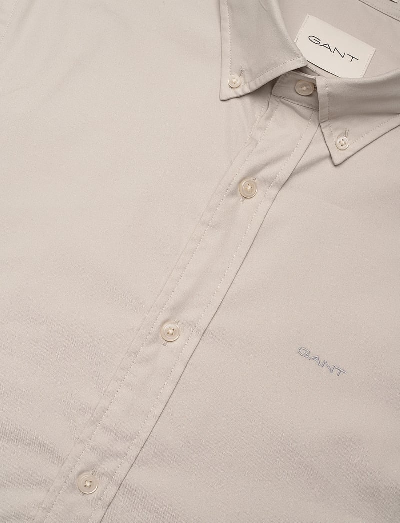 GANT - SLIM PINPOINT OXFORD SHIRT - oxfordi särgid - greige - 3
