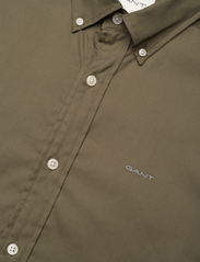 GANT - SLIM PINPOINT OXFORD SHIRT - oxford-skjortor - juniper green - 3