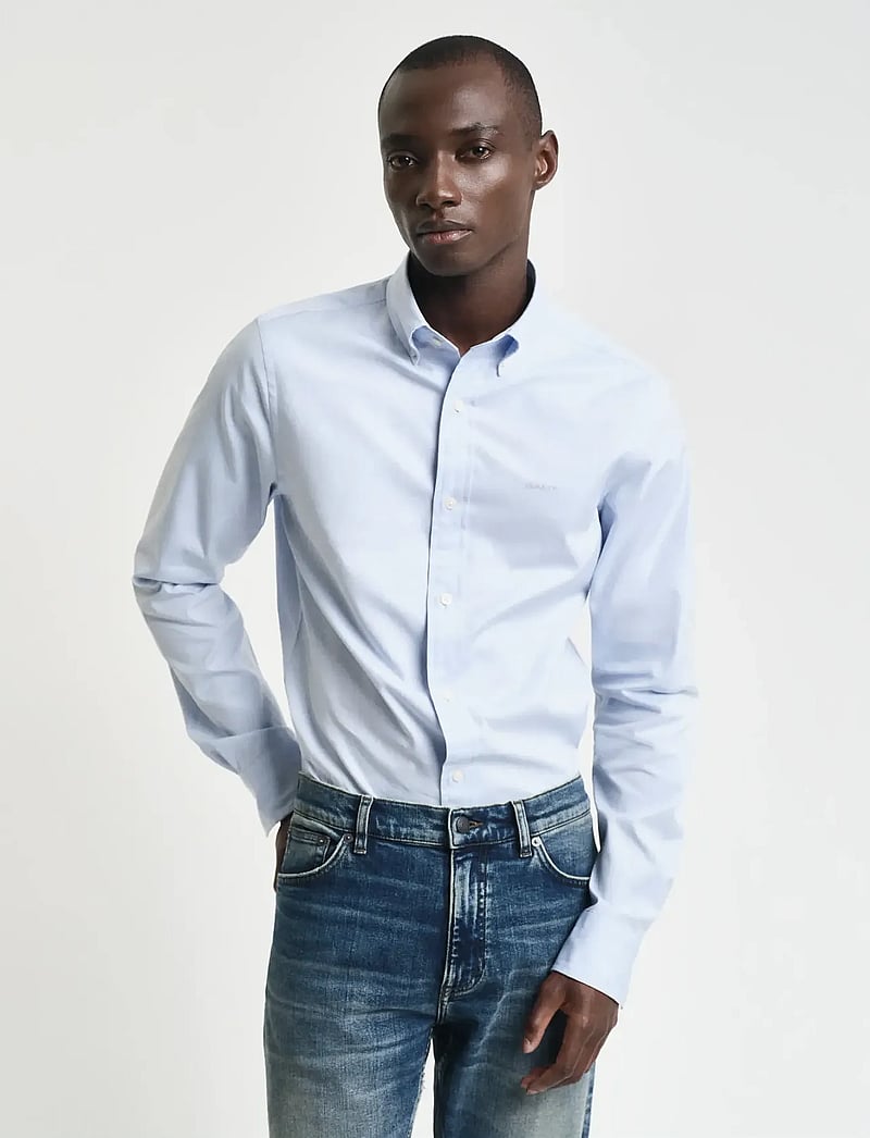 Gant - SLIM PINPOINT OXFORD SHIRT - oxford-hemden - light blue - 0