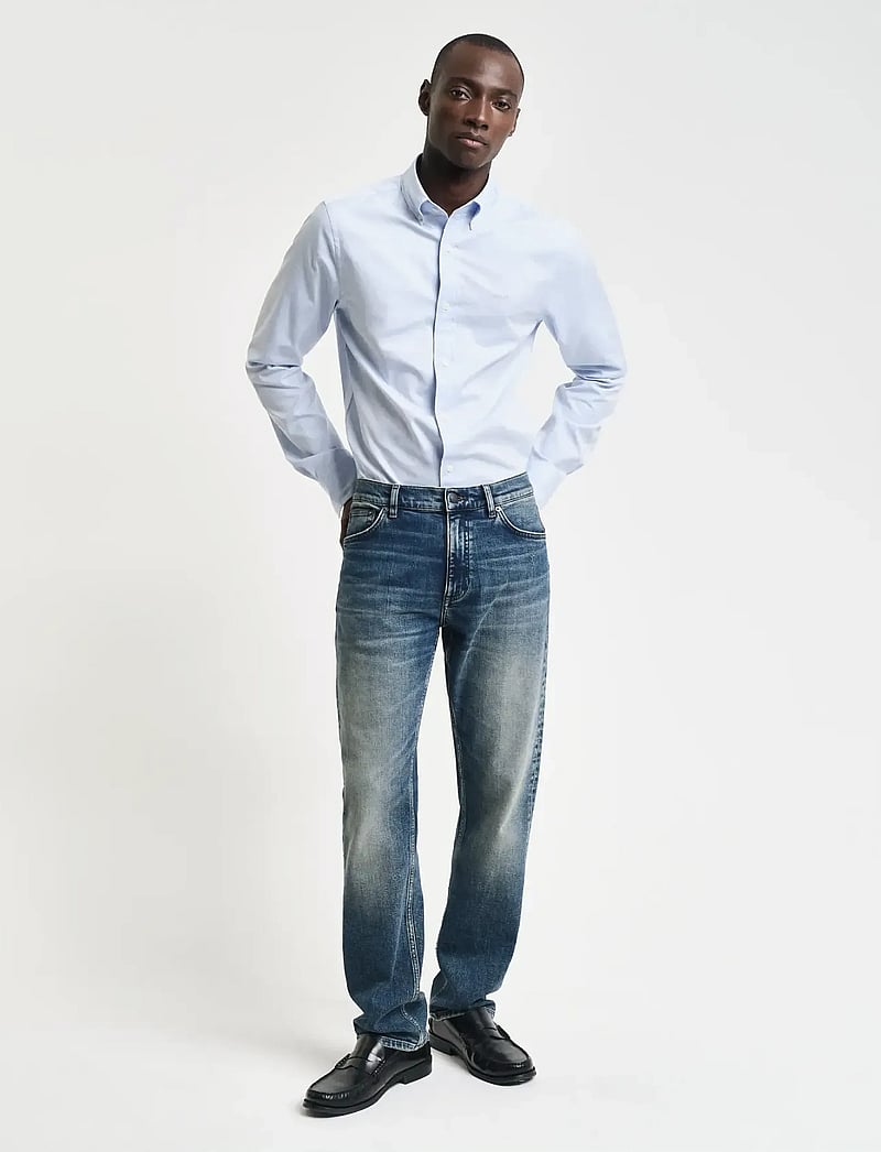 Gant - SLIM PINPOINT OXFORD SHIRT - oxford-hemden - light blue - 5