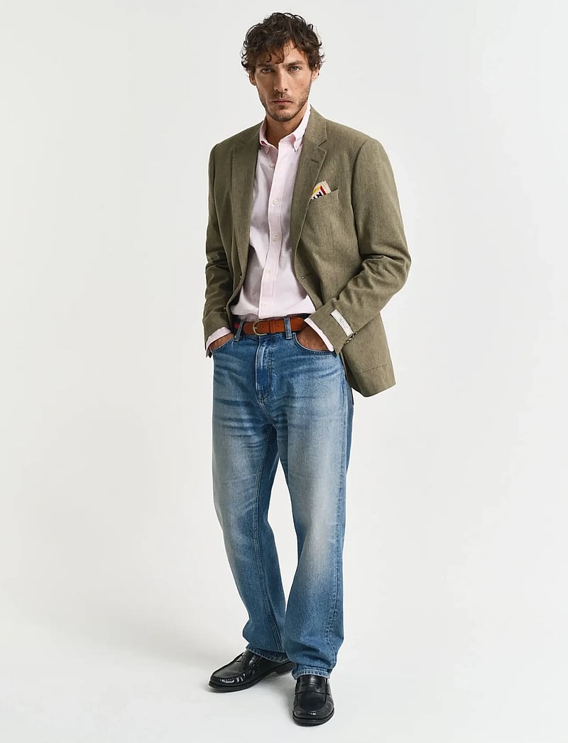 GANT - SLIM PINPOINT OXFORD SHIRT - basic skjorter - light pink - 4