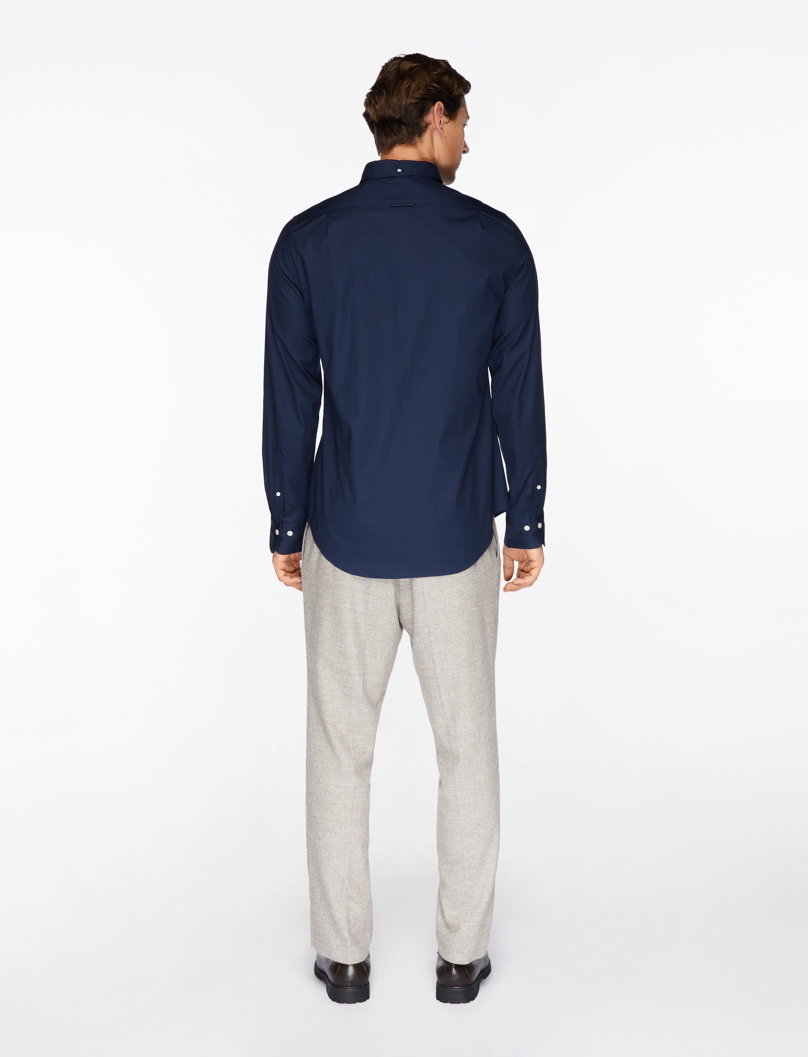 Gant - SLIM PINPOINT OXFORD SHIRT - oxford skjorter - marine - 4