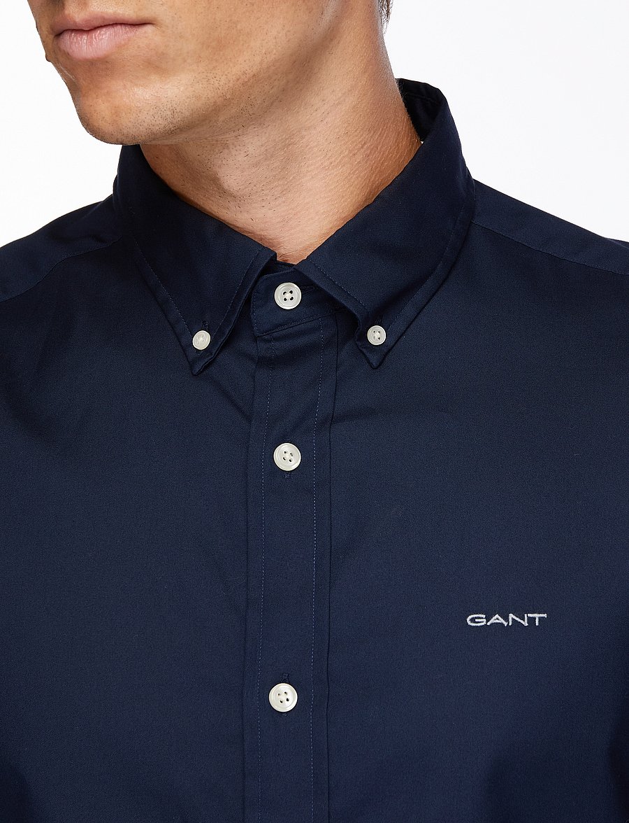 Gant - SLIM PINPOINT OXFORD SHIRT - oxford skjorter - marine - 5