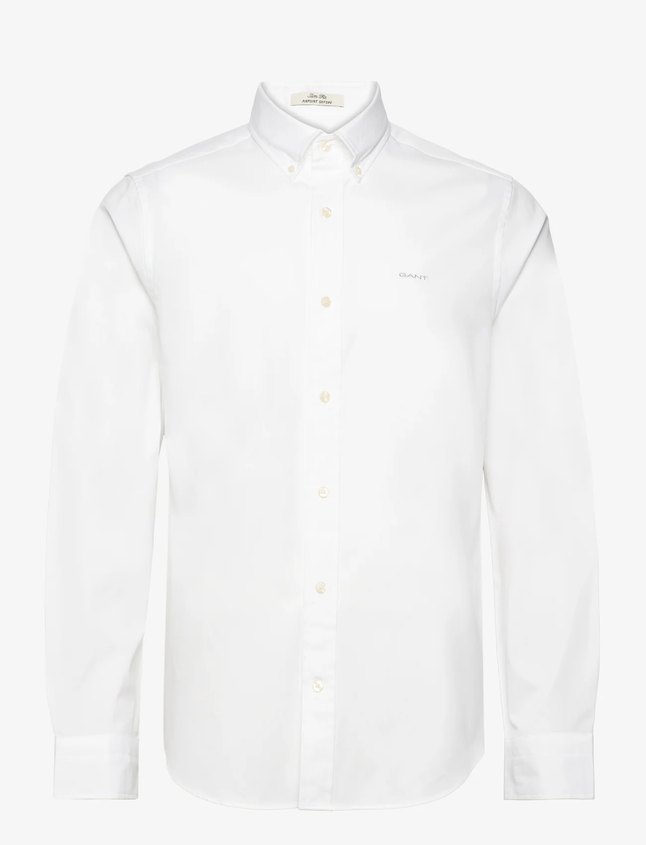 GANT - SLIM PINPOINT OXFORD SHIRT - oxford shirts - white - 0