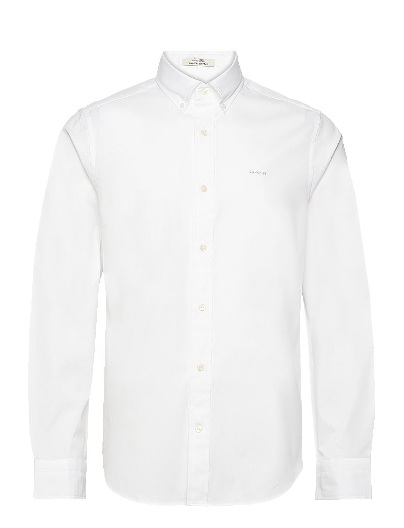 GANT - SLIM PINPOINT OXFORD SHIRT - basic-hemden - white - 1