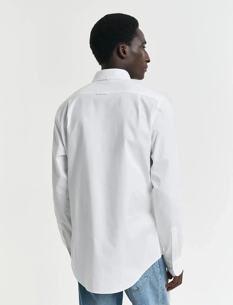 GANT - SLIM PINPOINT OXFORD SHIRT - basic-hemden - white - 3