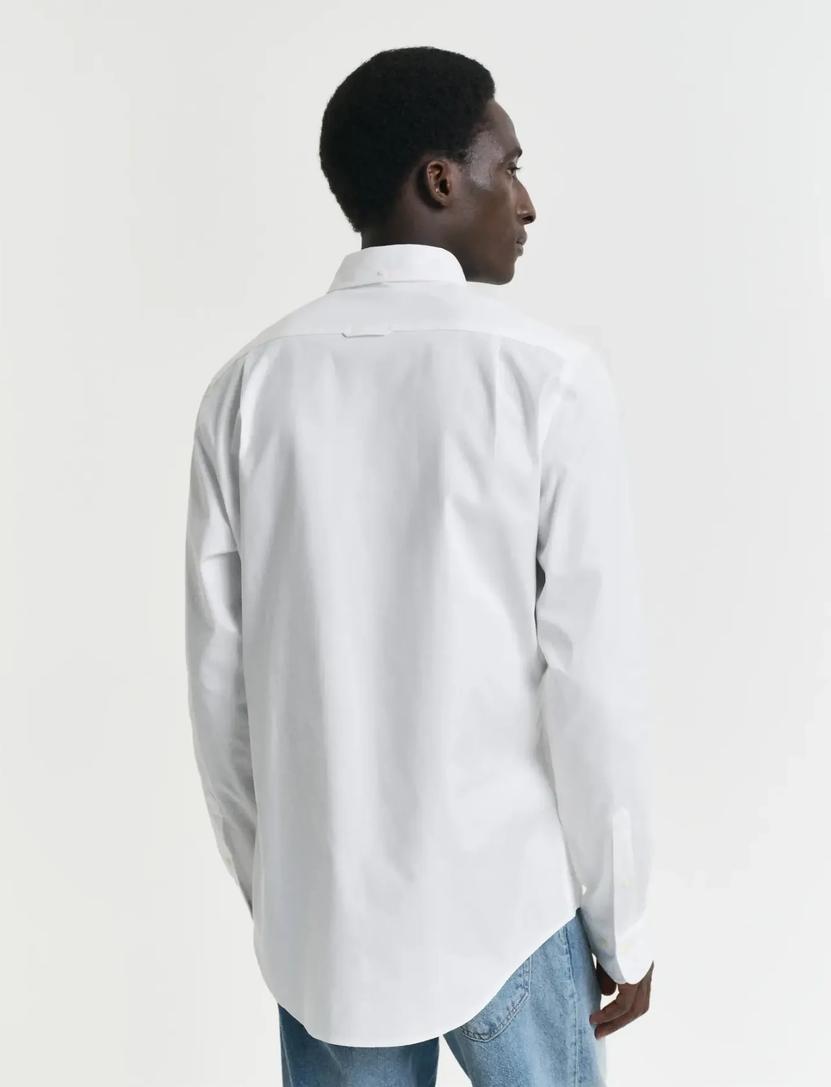Gant - SLIM PINPOINT OXFORD SHIRT - oxford skjorter - white - 3