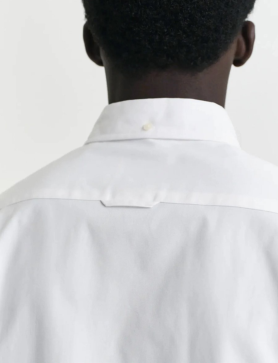 Gant - SLIM PINPOINT OXFORD SHIRT - oxford skjorter - white - 4
