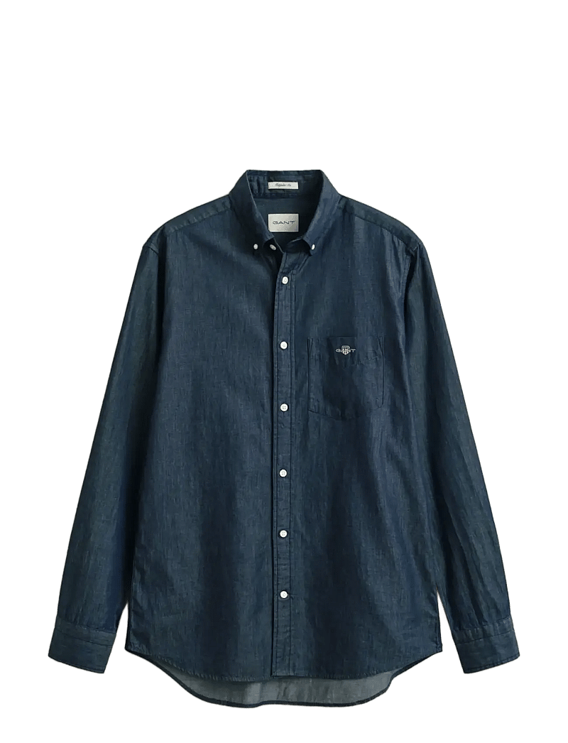 GANT - REG INDIGO BD - basic skjortor - dark indigo - 1