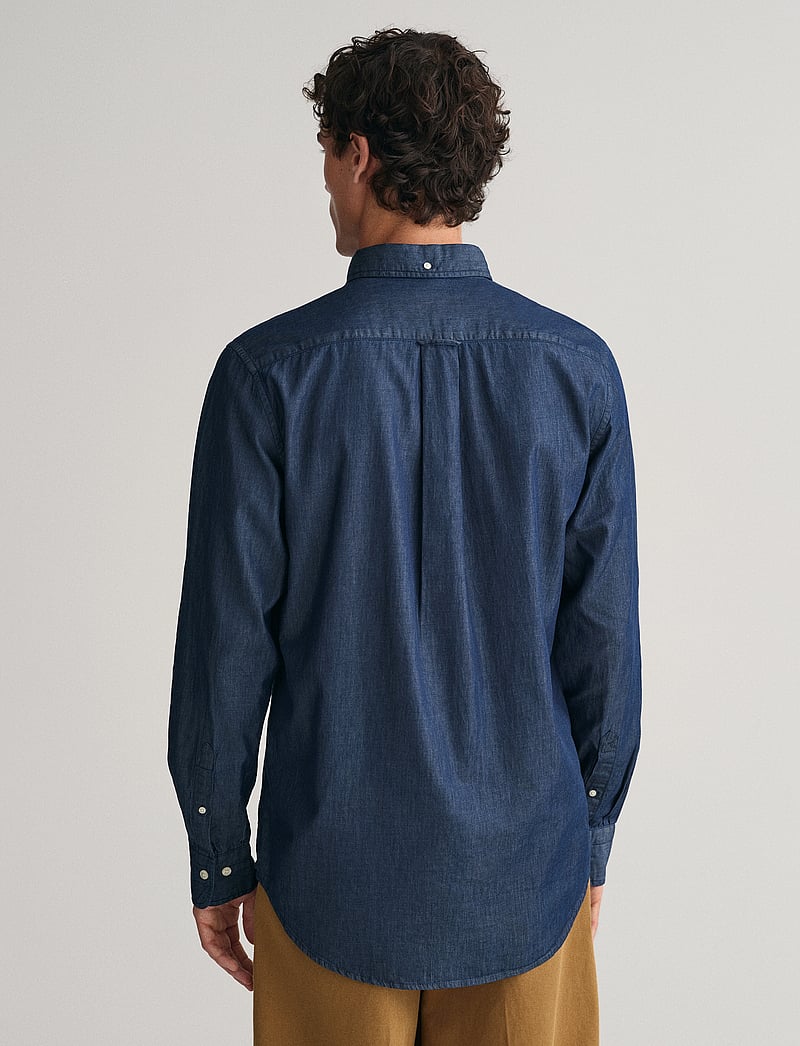 GANT - REG INDIGO BD - basic skjortor - dark indigo - 3