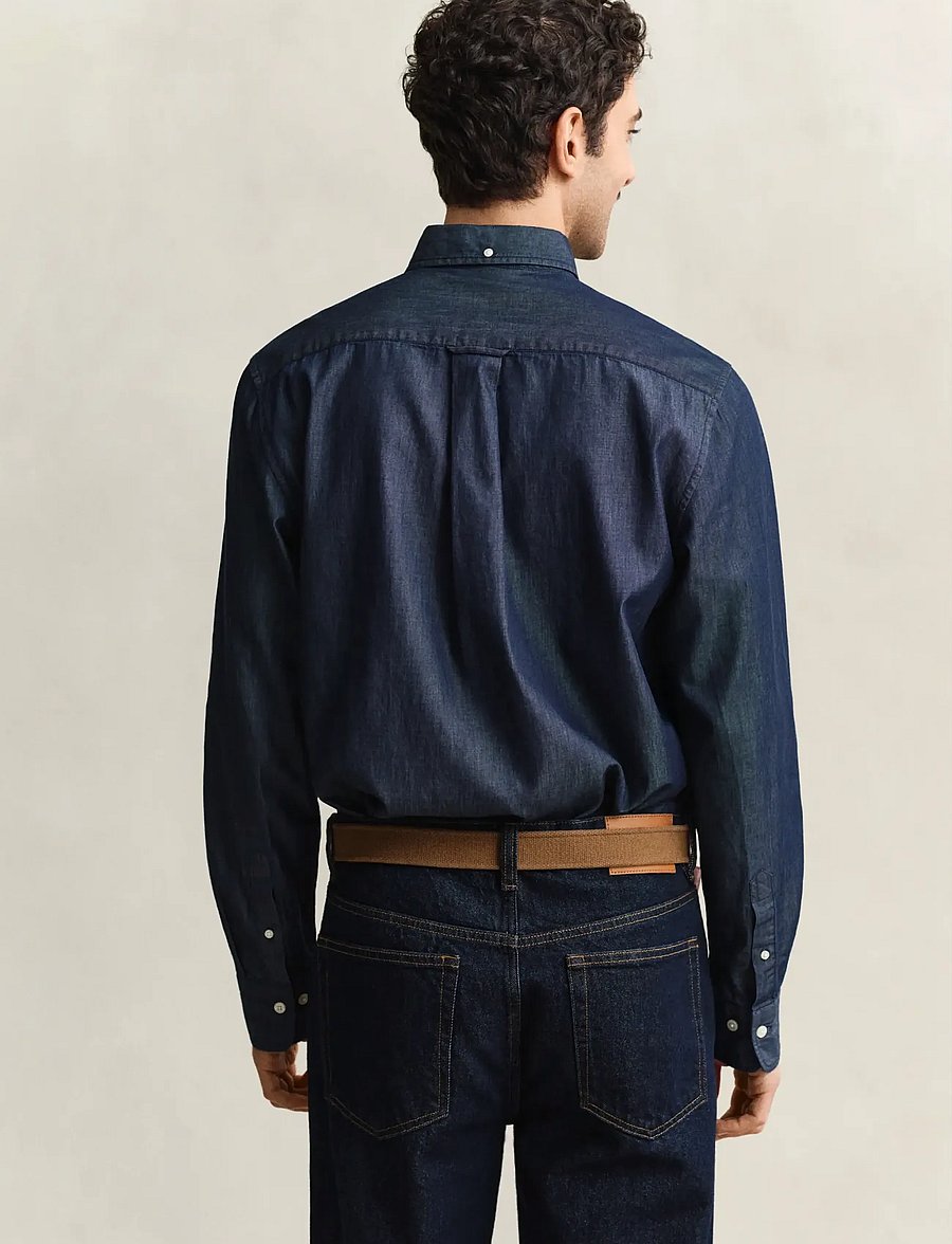 Gant - REG INDIGO BD - jeanshemden - dark indigo - 3