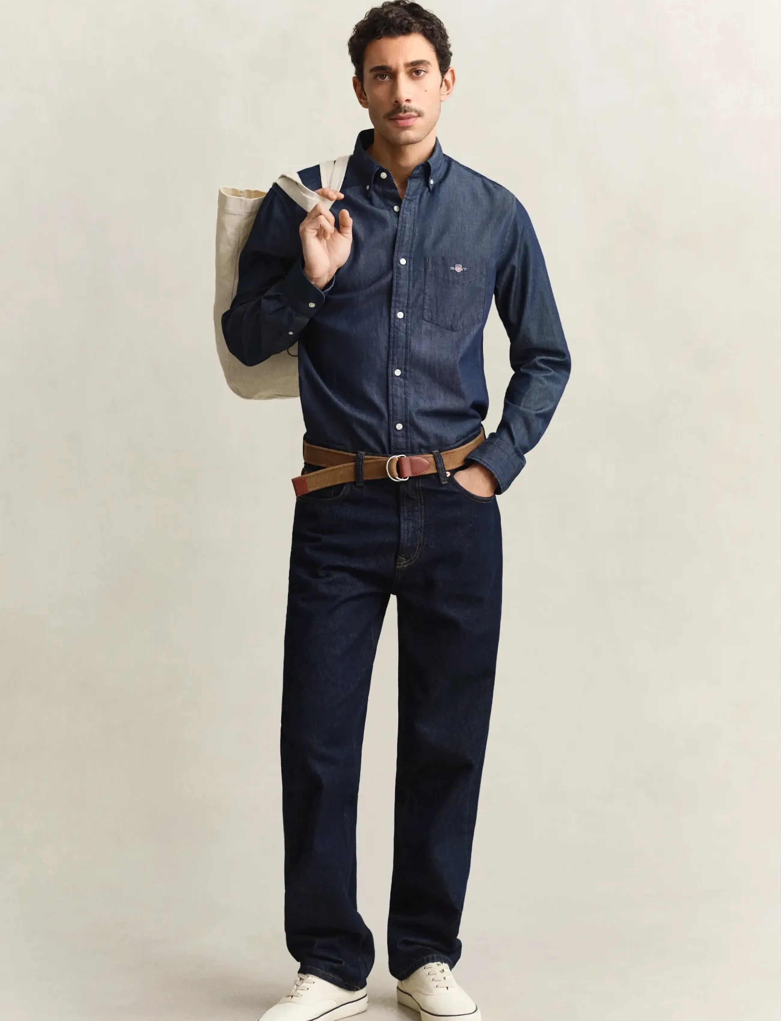Gant - REG INDIGO BD - jeanshemden - dark indigo - 5