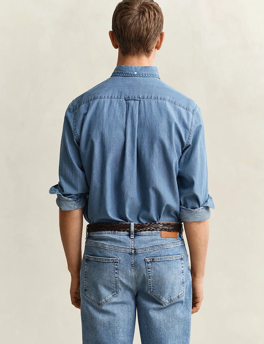 Gant - REG INDIGO BD - teksasärgid - semi light blue - 3