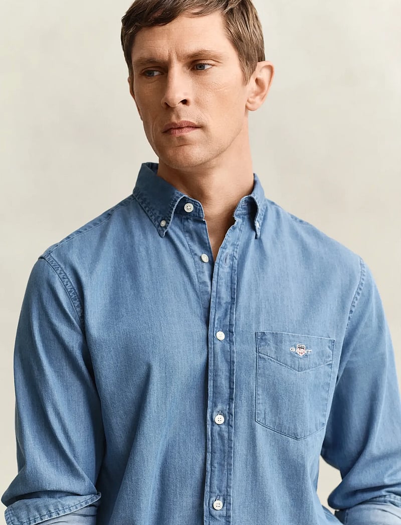 GANT - REG INDIGO BD - jeanshemden - semi light blue - 4