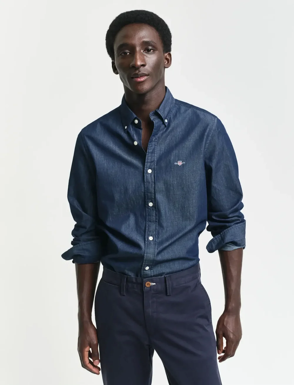 GANT - SLIM INDIGO BD - basic shirts - dark indigo - 0