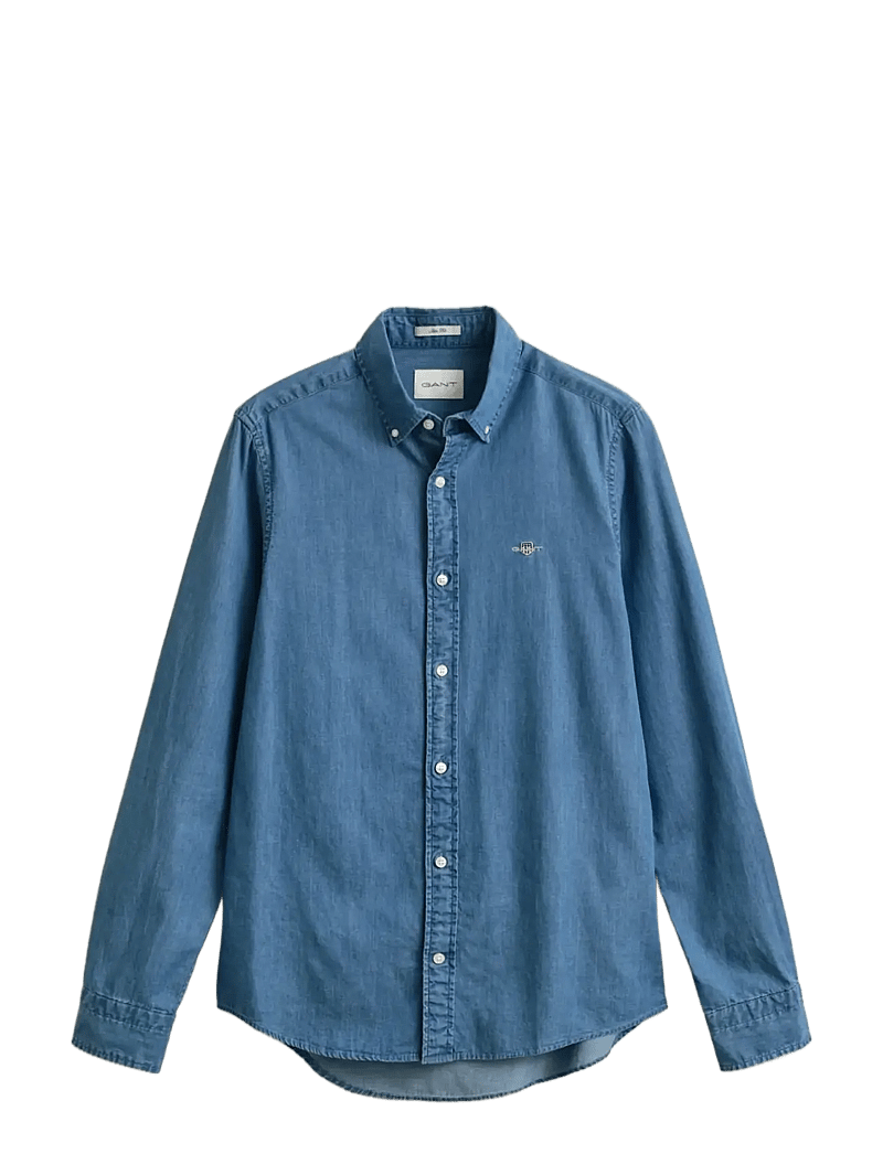 GANT - SLIM INDIGO BD - basic-hemden - semi light blue - 1