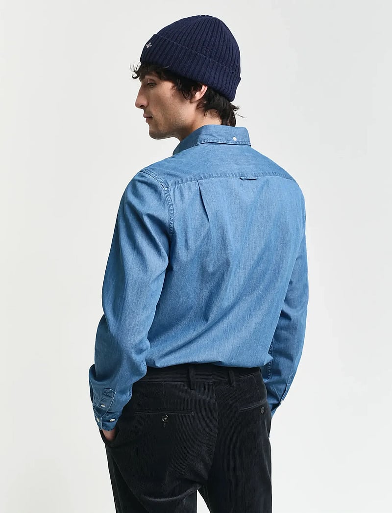GANT - SLIM INDIGO BD - denim shirts - semi light blue - 3