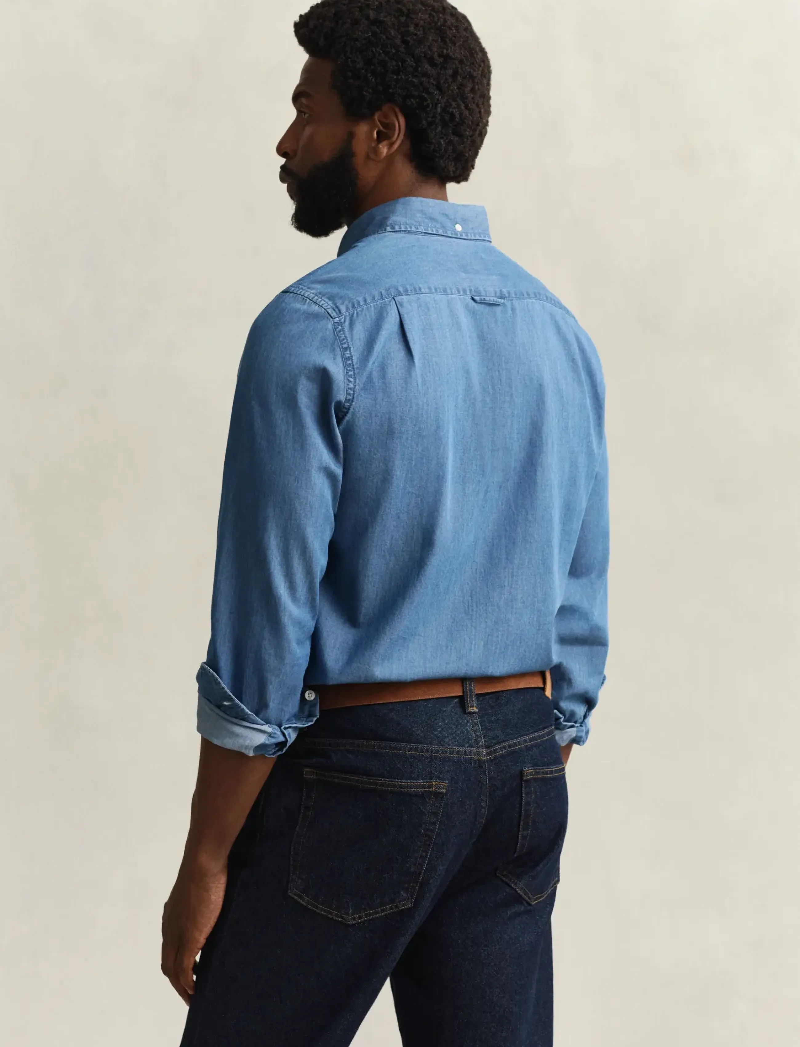Gant - SLIM INDIGO BD - jeanshemden - semi light blue - 3