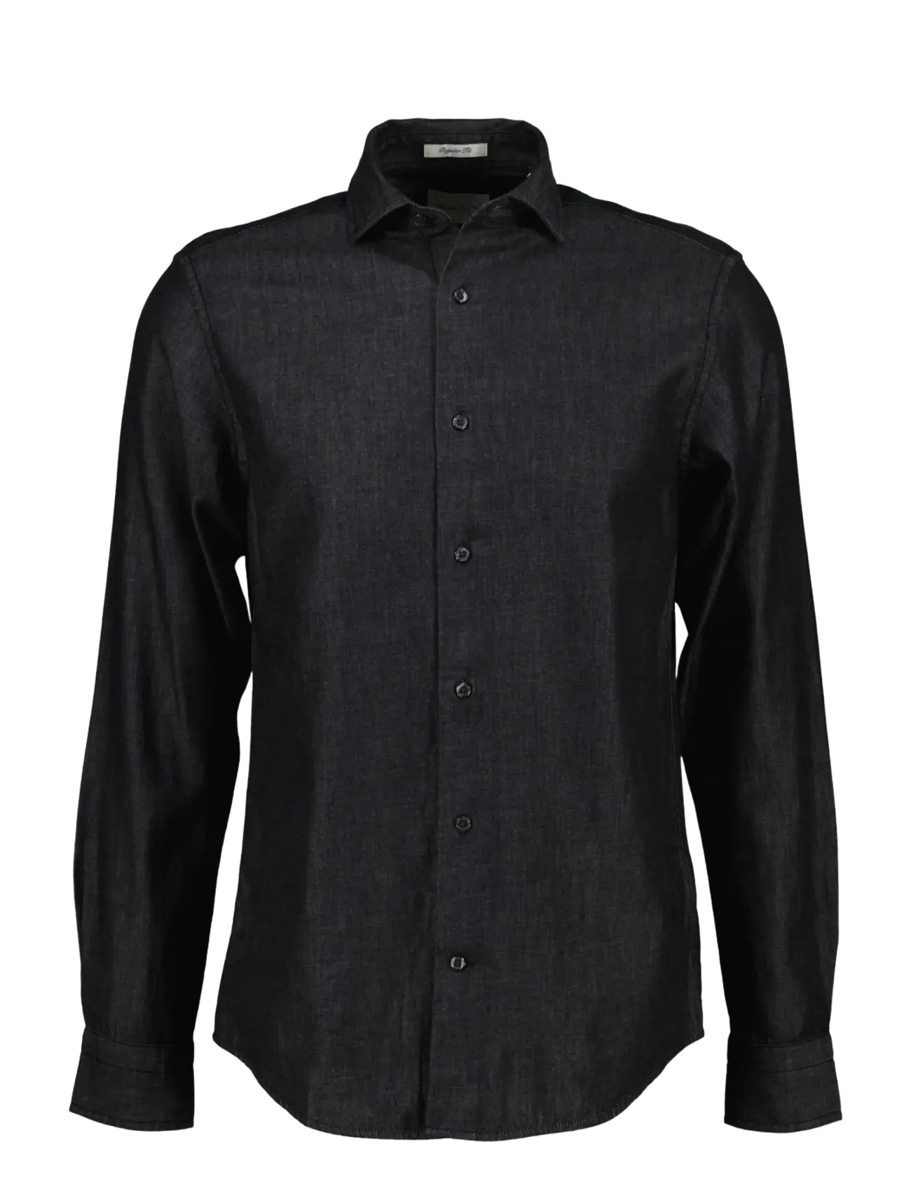 Gant REG INDIGO TWILL SHIRT - Riided - BLACK WORN IN / black