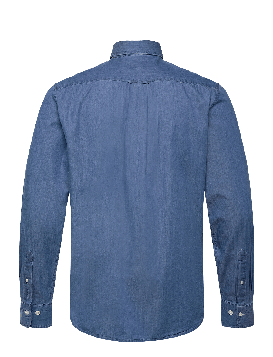 Gant - REG INDIGO TWILL SHIRT - casual shirts - semi light blue - 2
