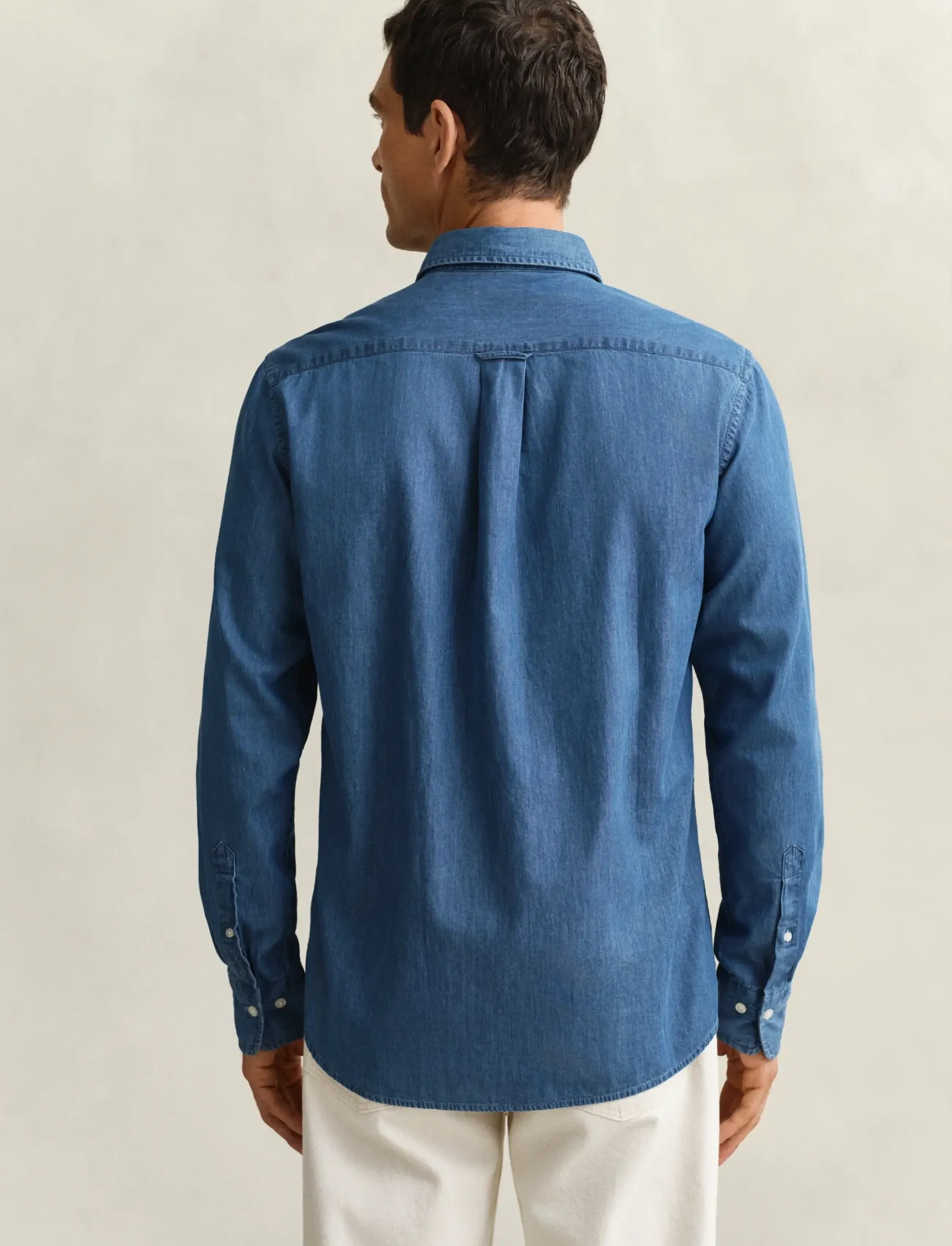 Gant - REG INDIGO TWILL SHIRT - denimskjorter - semi light blue - 3