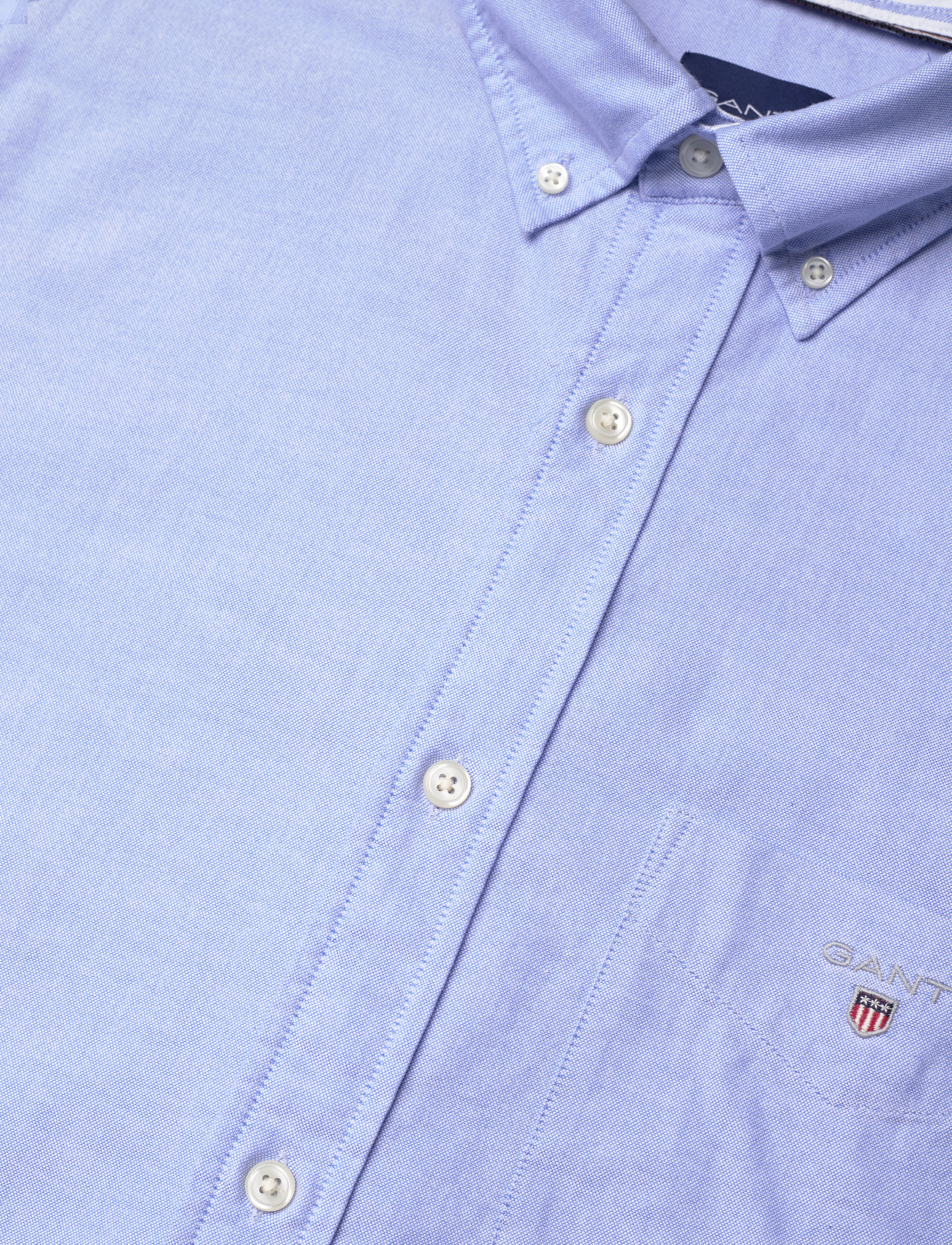 Gant - REG OXFORD O.SHIELD SS SHIRT - oxford-skjorter - capri blue - 3