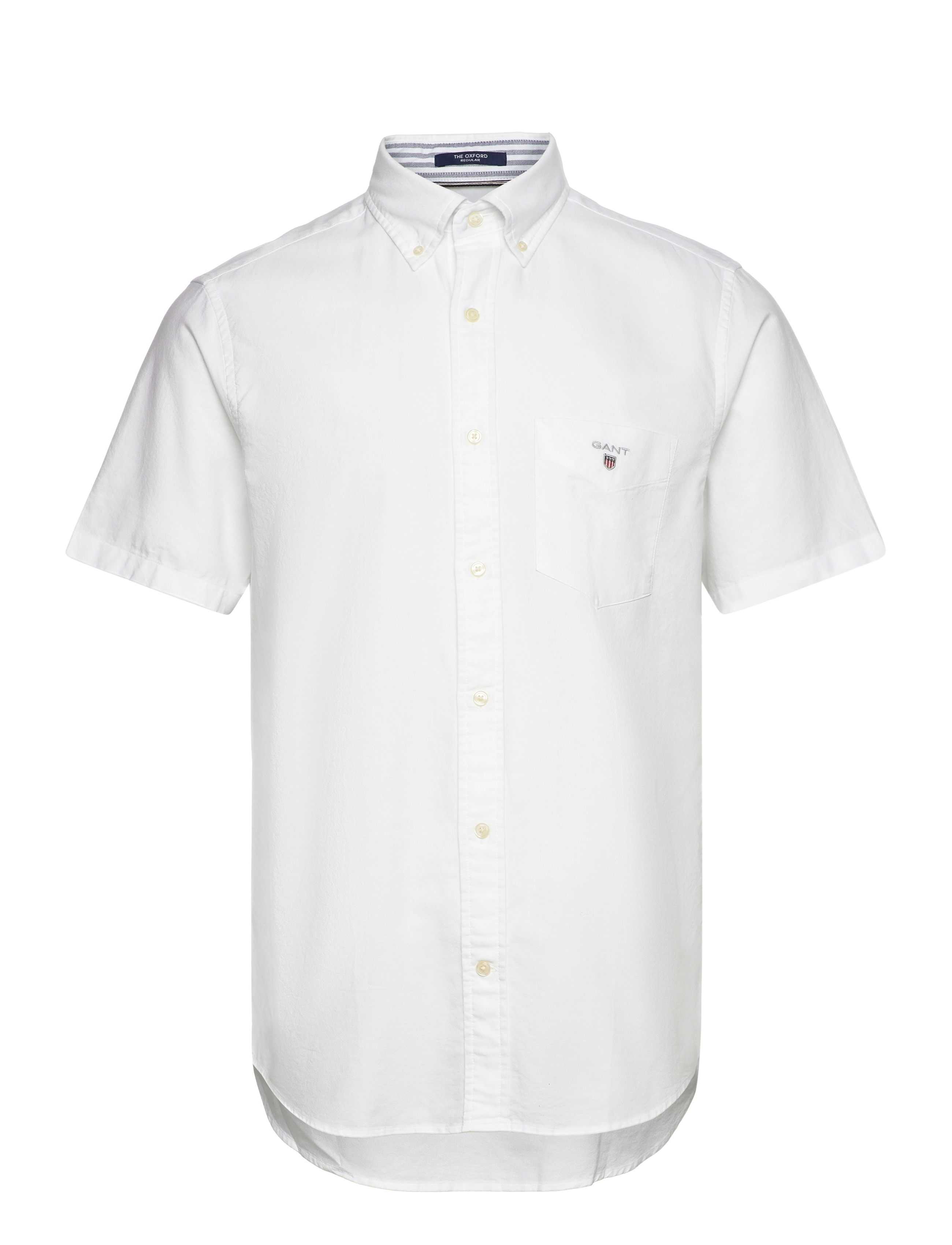 Gant REG OXFORD O.SHIELD SS SHIRT - Skjortor - WHITE / white