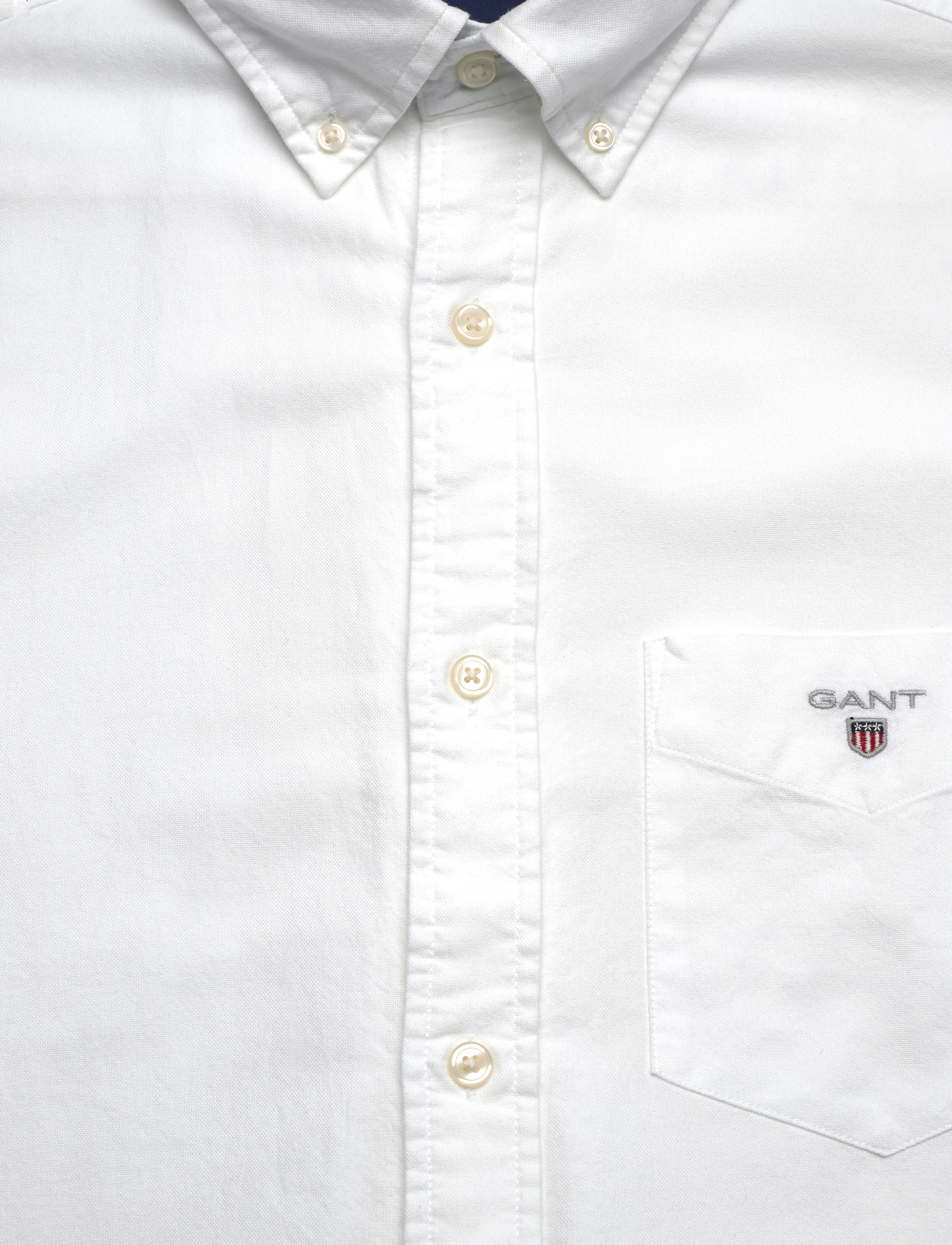 Gant - REG OXFORD O.SHIELD SS SHIRT - oxford skjorter - white - 3