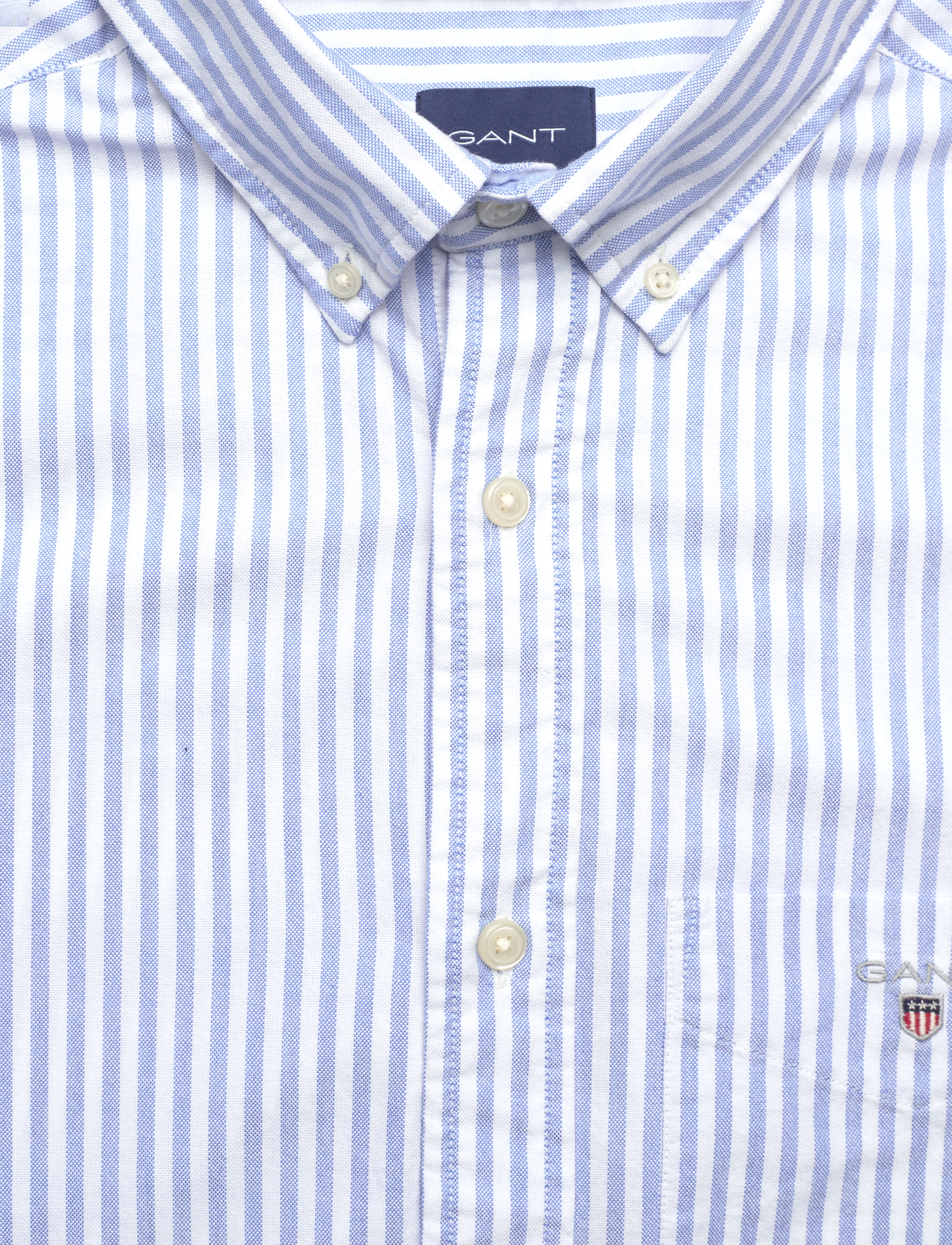 Gant - REG OXF STRIPE O.SHIELD SS SHIRT - oxford skjorter - capri blue - 2