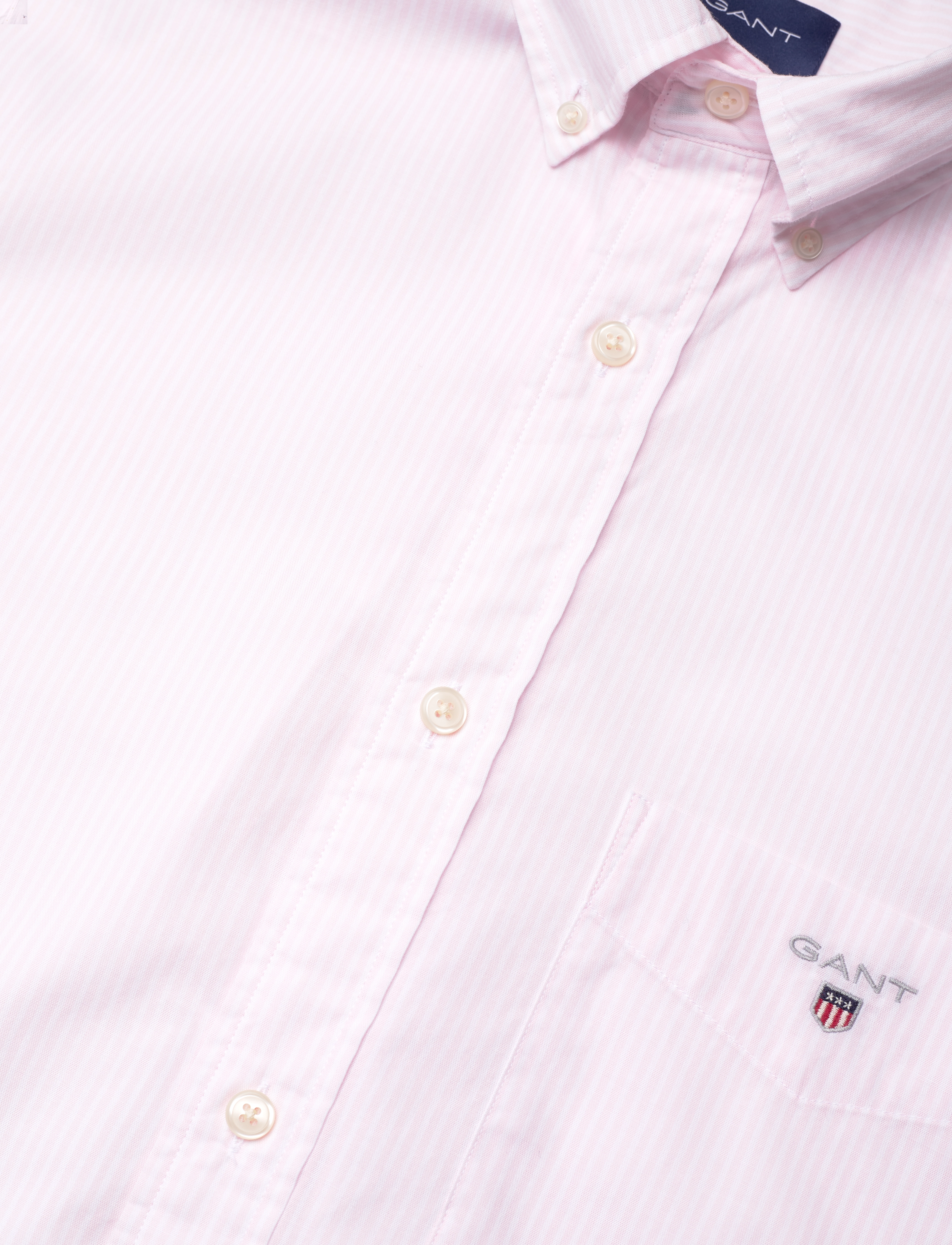 Gant - REG POPLIN STRIPE O.SHIELD SHIRT - light pink - 3