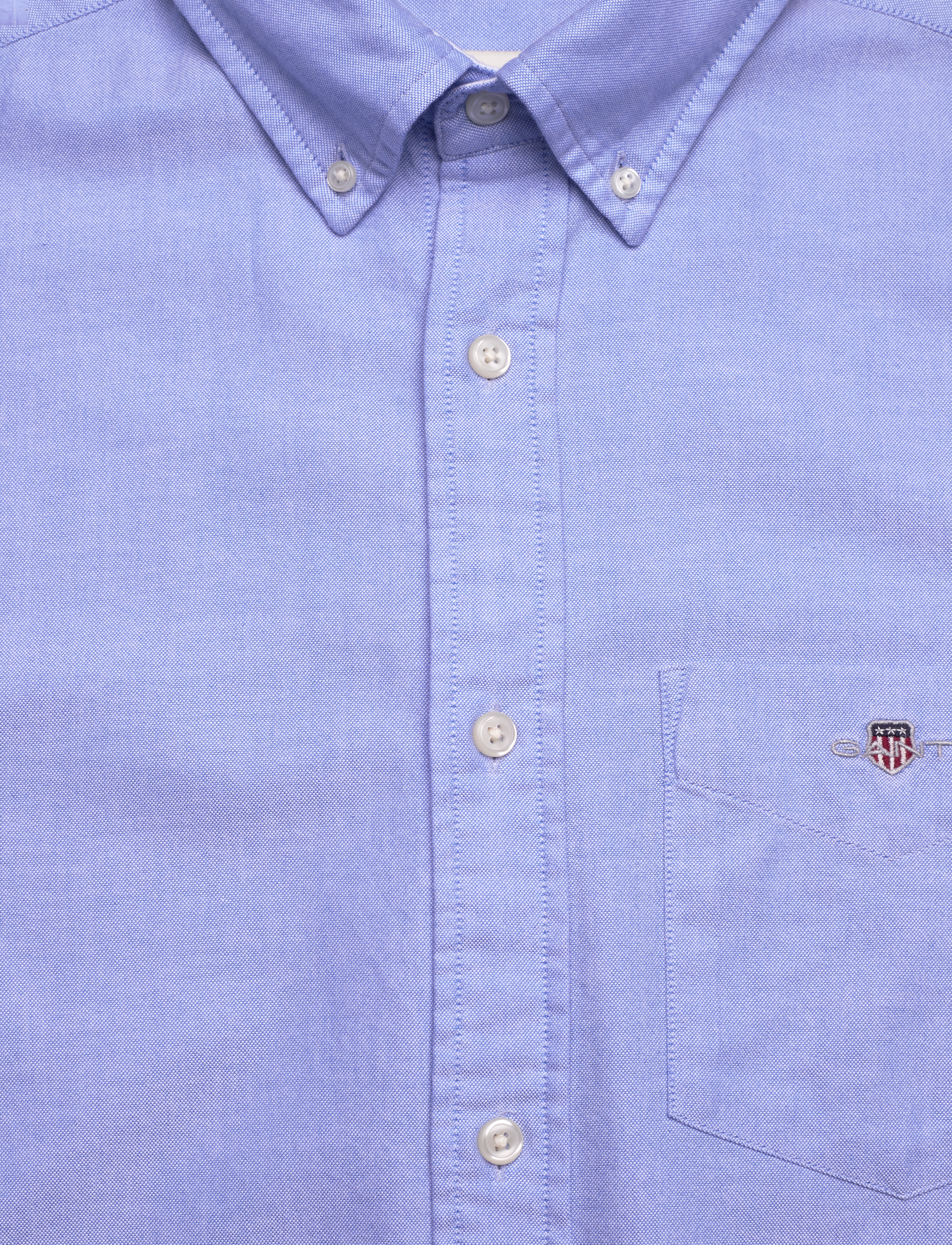 GANT - O1. HEATHER OXFORD CHECK REG BD - capri blue - 2