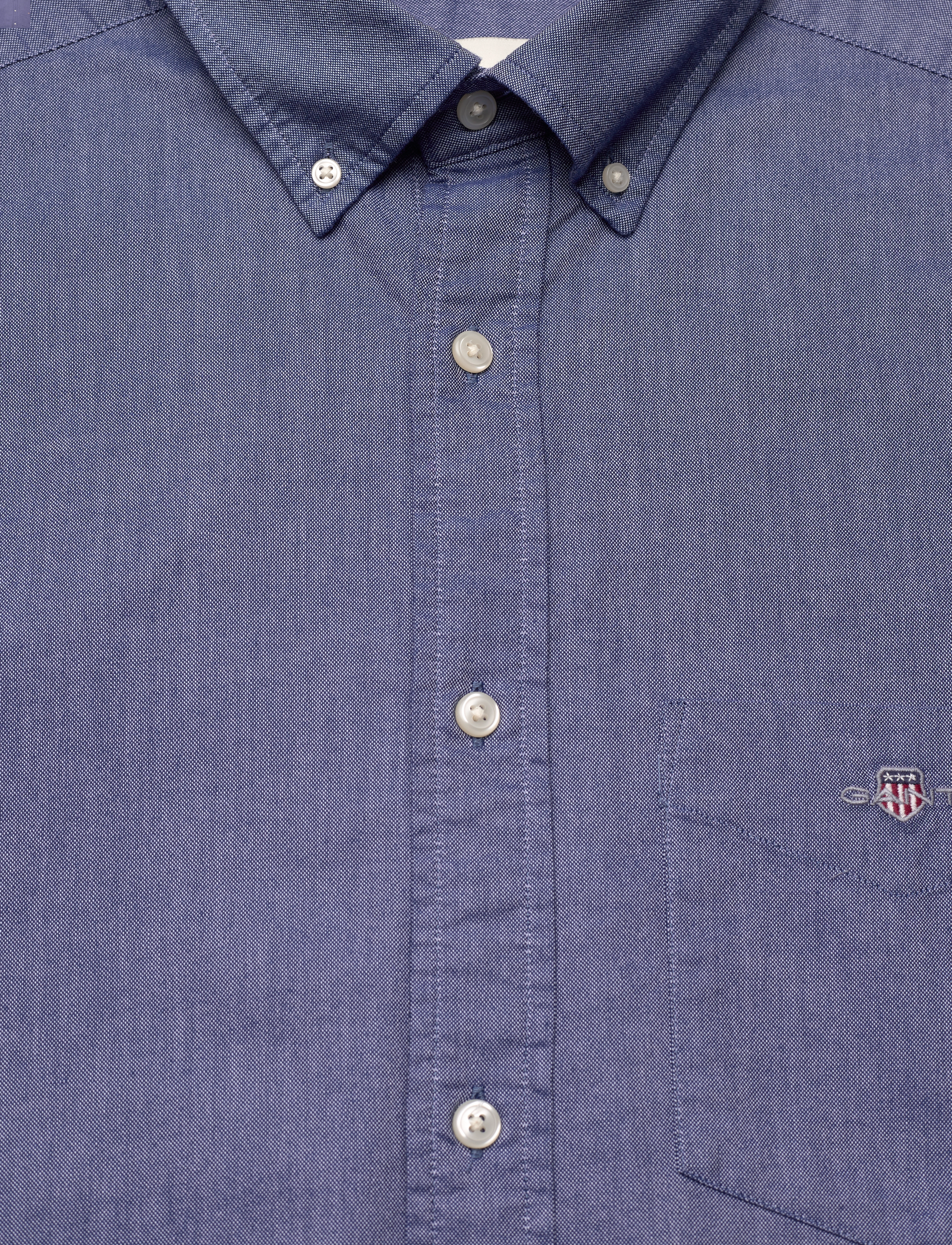GANT - O1. HEATHER OXFORD CHECK REG BD - evening blue - 4