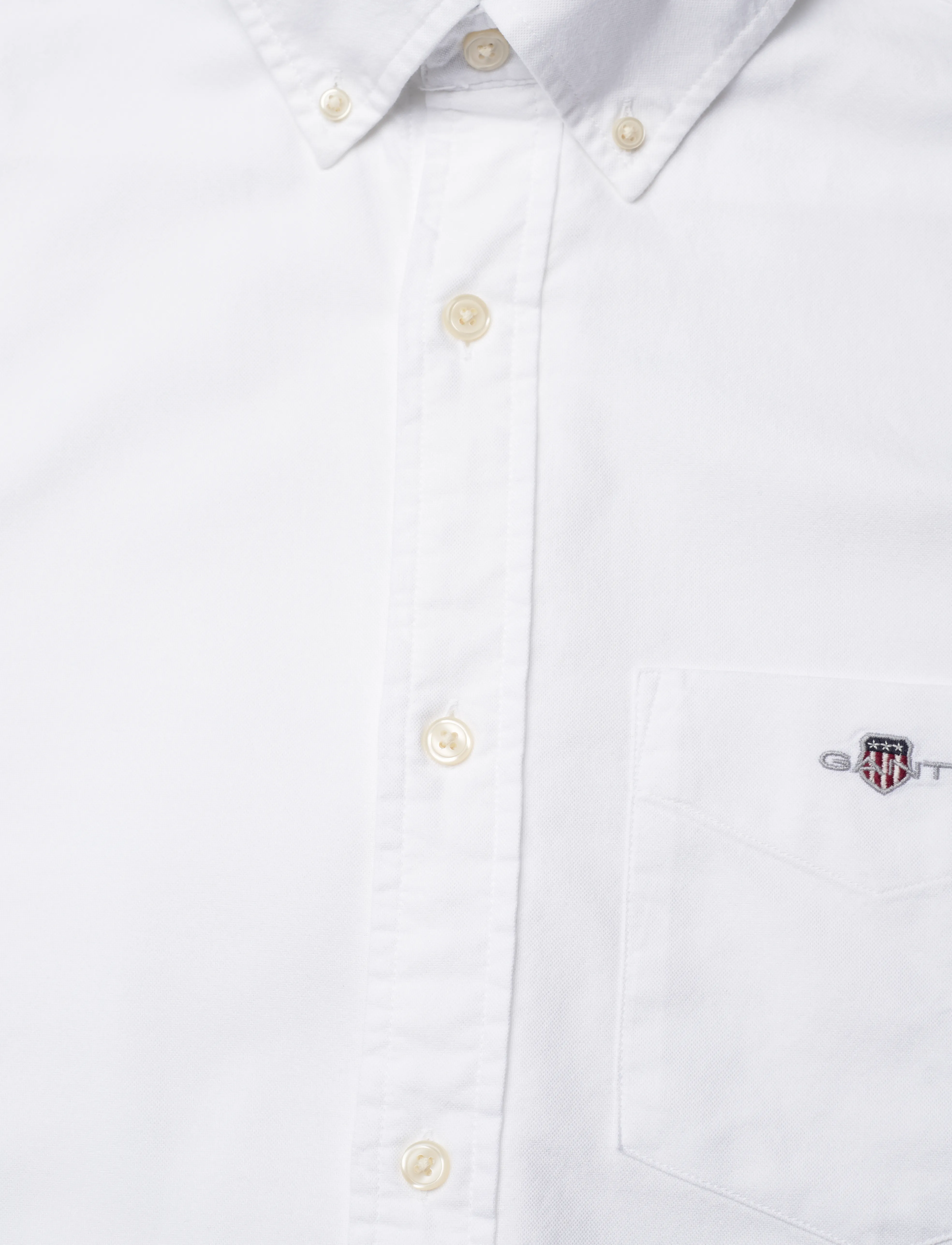 GANT - O1. HEATHER OXFORD CHECK REG BD - white - 4