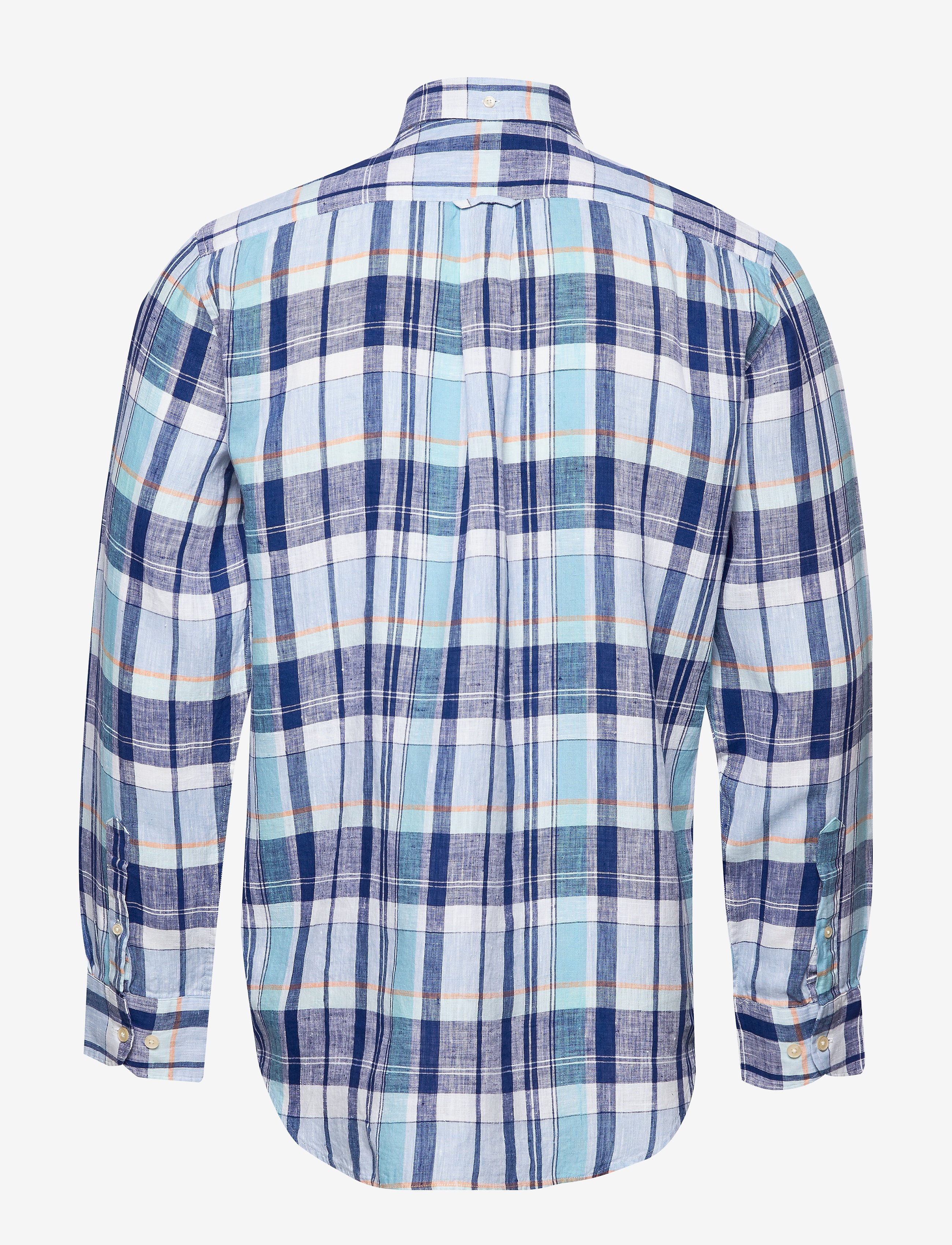 GANT - O2. LINEN MADRAS REG BD - topaz blue - 1