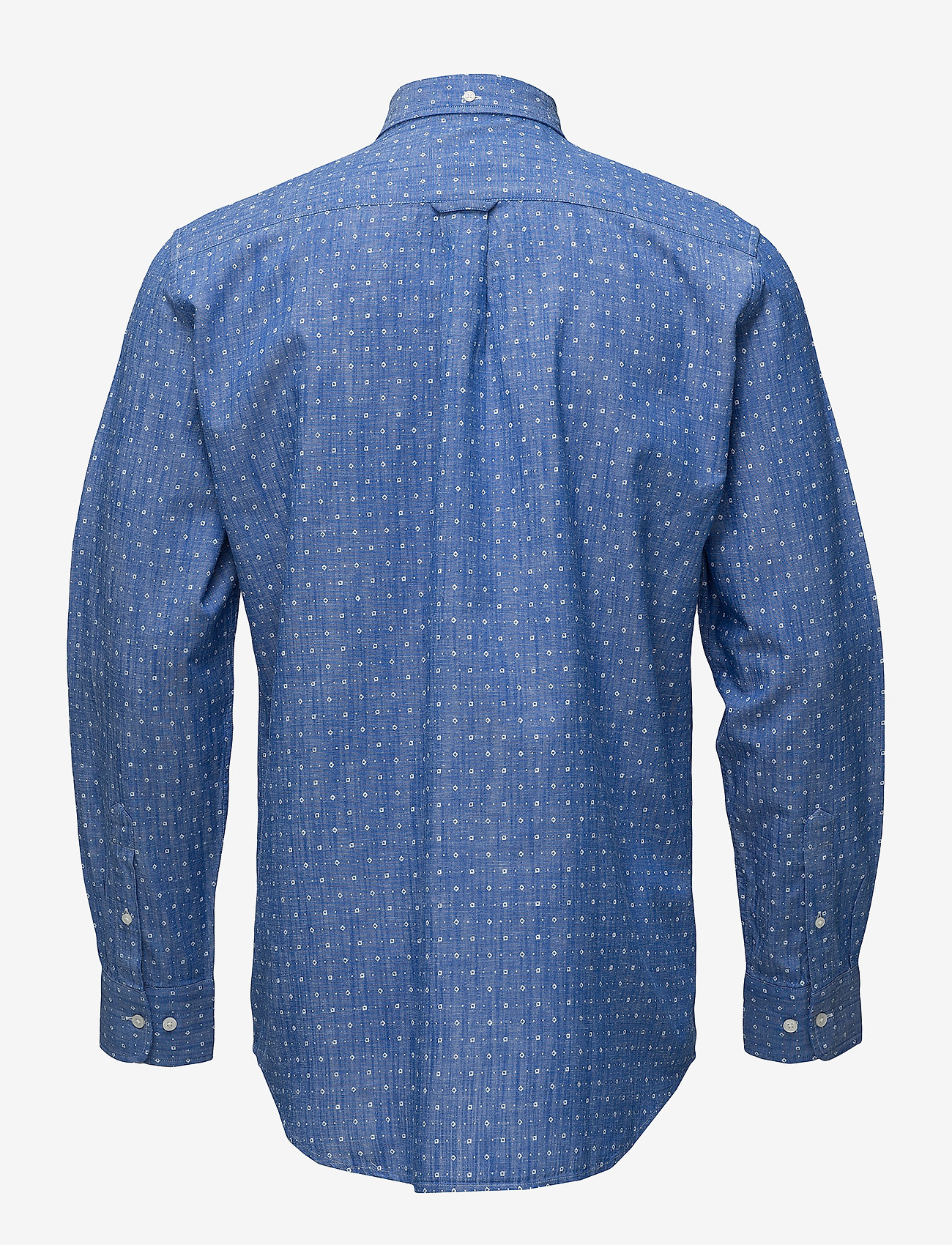 GANT - O2. LINEN MINI ROMBUS PRINT REG BD - pacific blue - 1