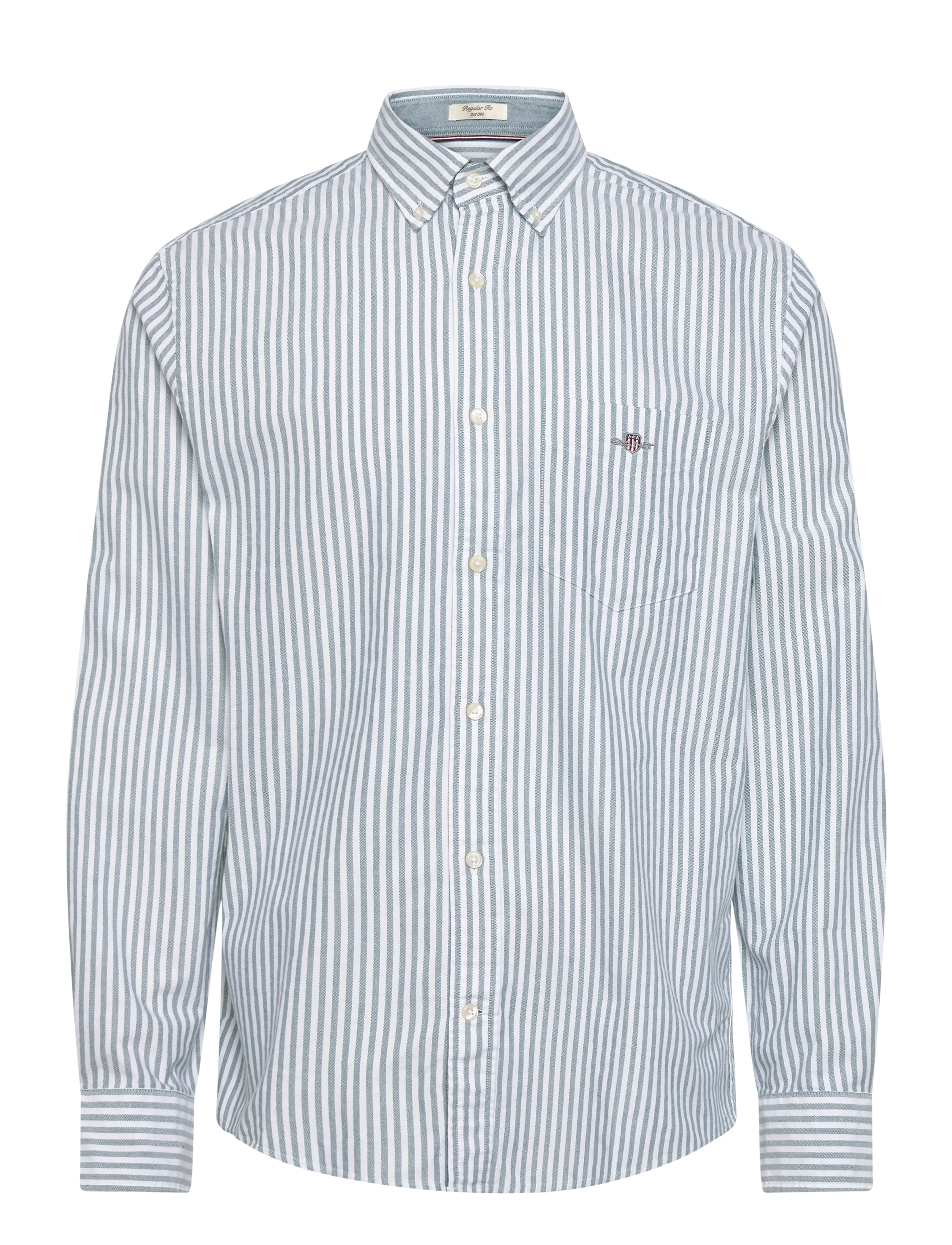 GANT Regular Oxford Shirt - Stribede skjorter - DEEP FOREST GREEN / green