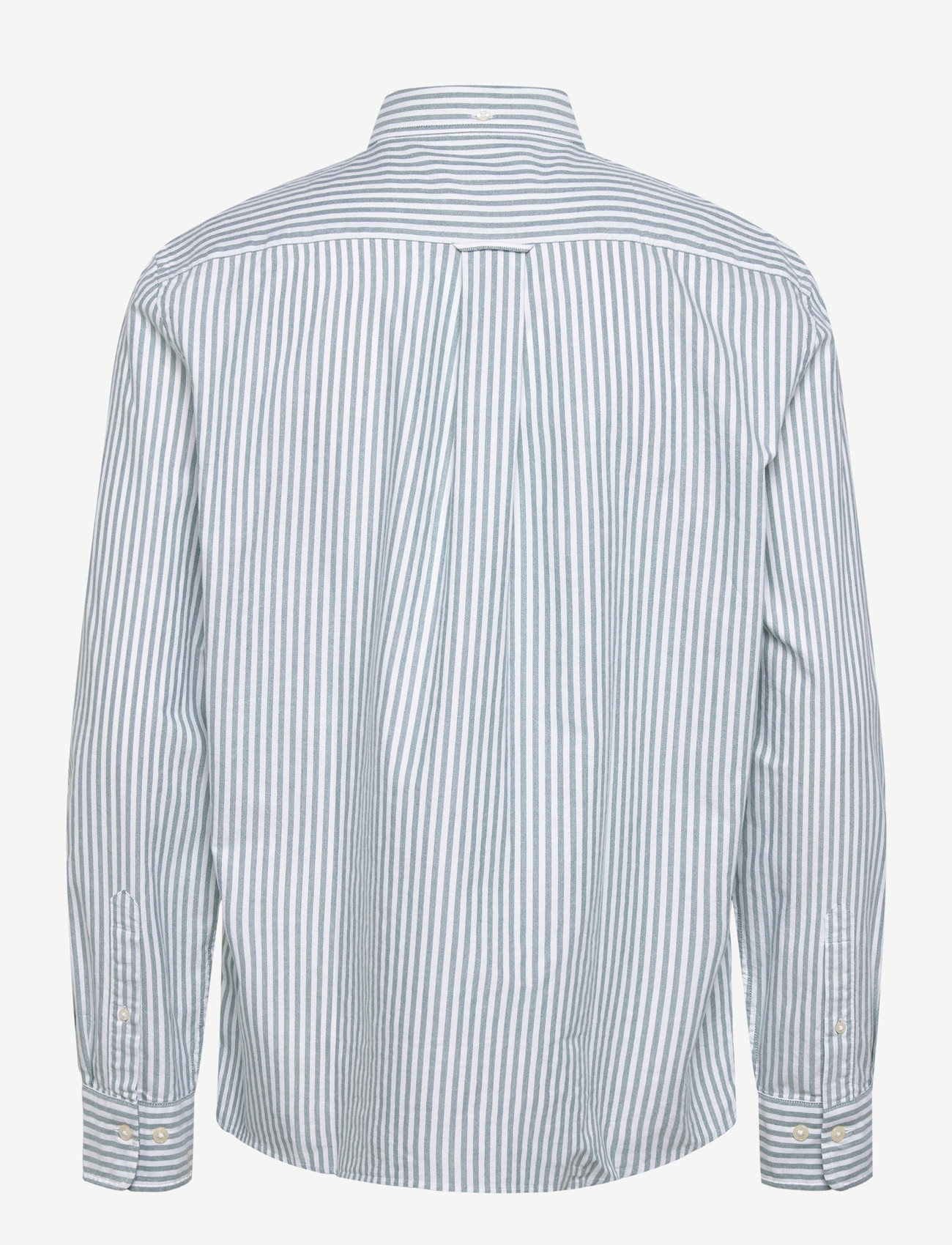 GANT - Regular Oxford Shirt - stribede skjorter - deep forest green - 1