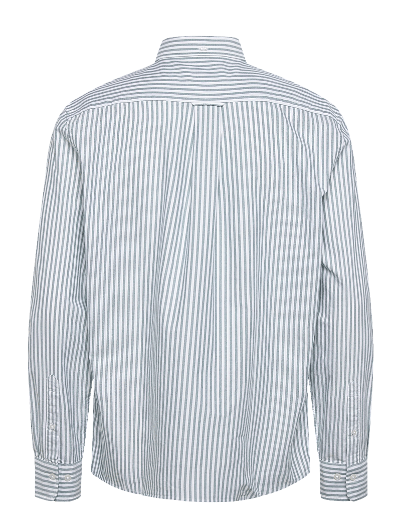 GANT - Regular Oxford Shirt - stribede skjorter - deep forest green - 1