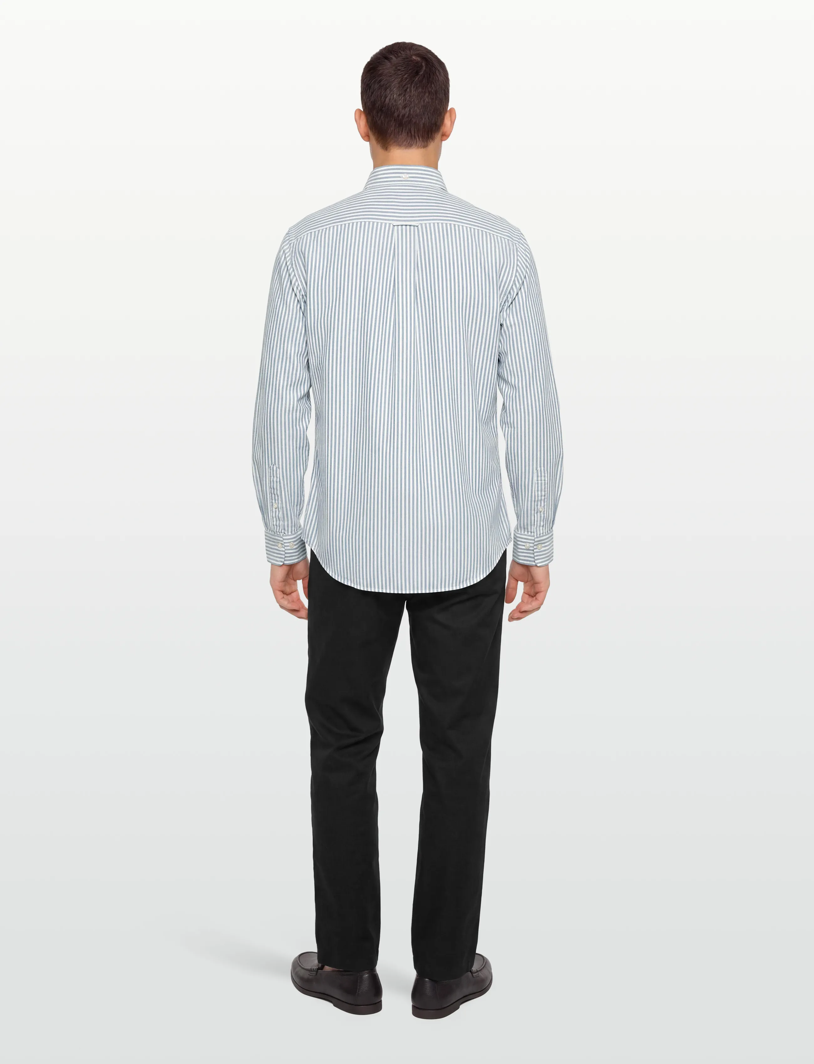 Gant - REG OXFORD STRIPE SHIRT - oxford skjorter - deep forest green - 4