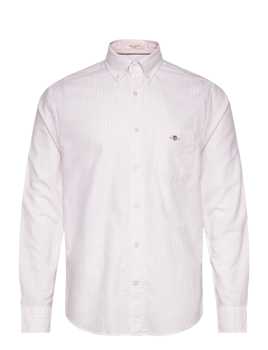 Gant - Regular Oxford Shirt - gestreifte hemden - light pink - 0